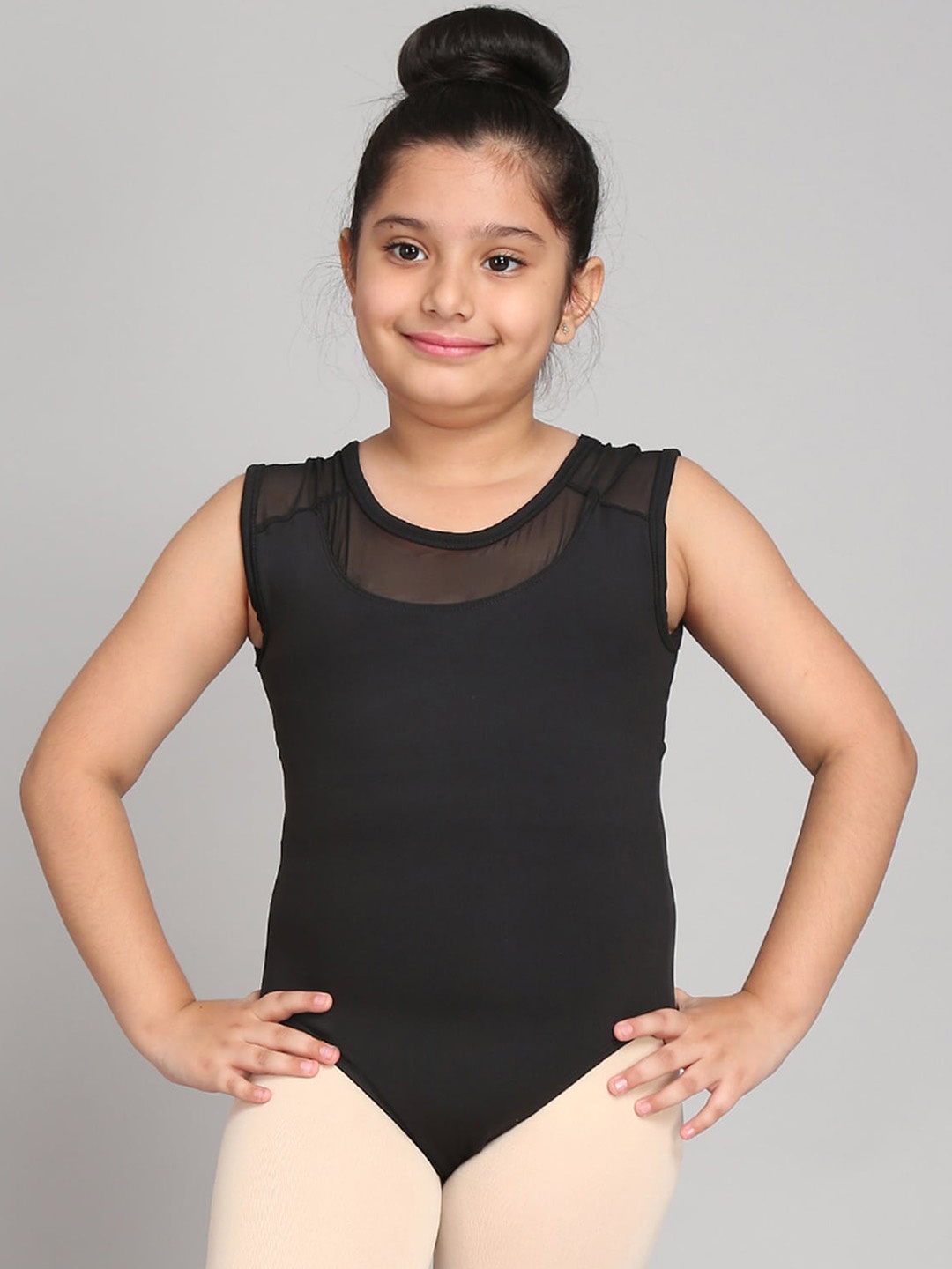 

The Dance Bible Girls Panel Ballet Dance Leotard Bodysuit, Black