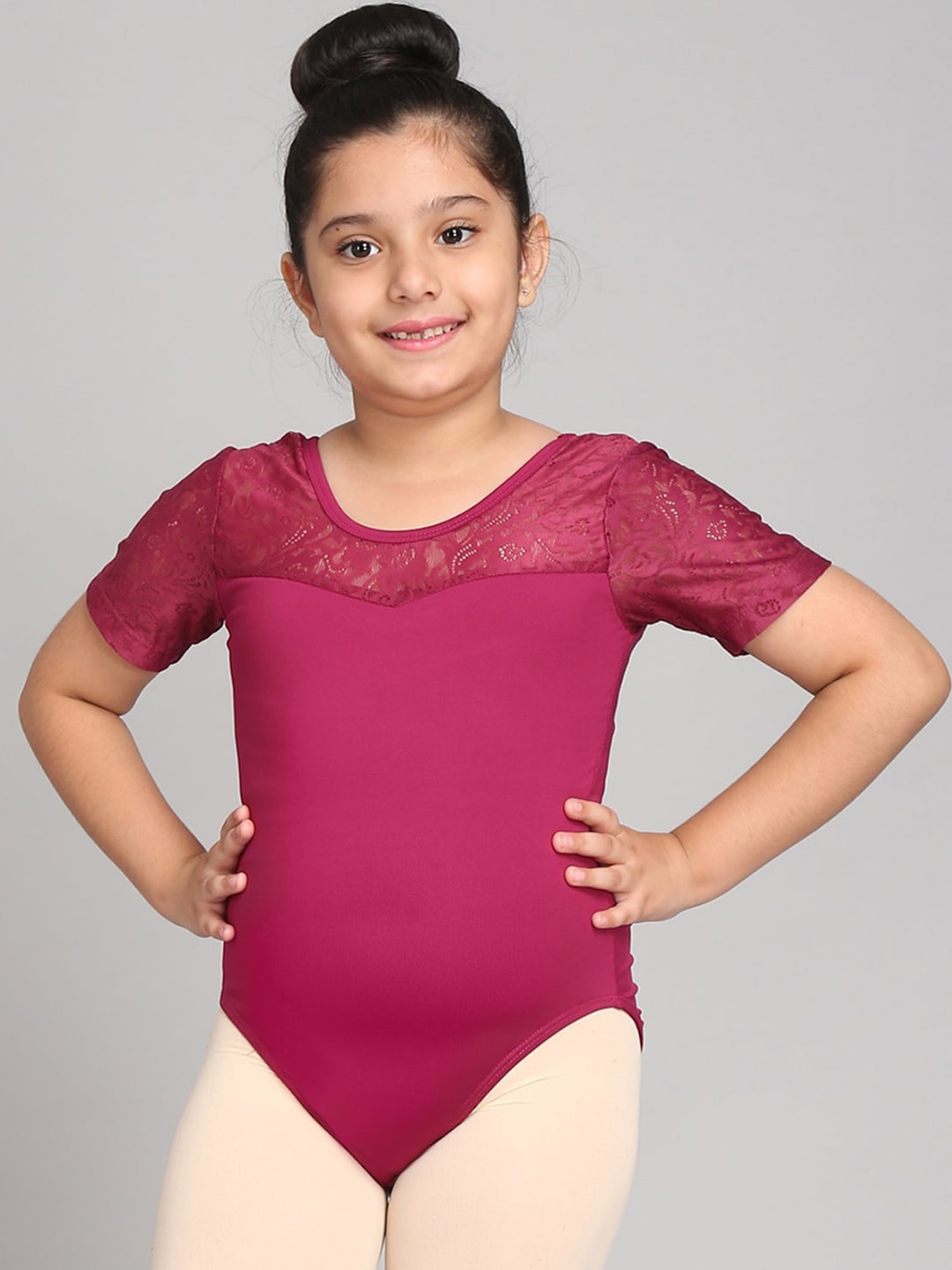 

The Dance Bible Mesh Style Ballet Dance Leotard Bodysuit, Pink