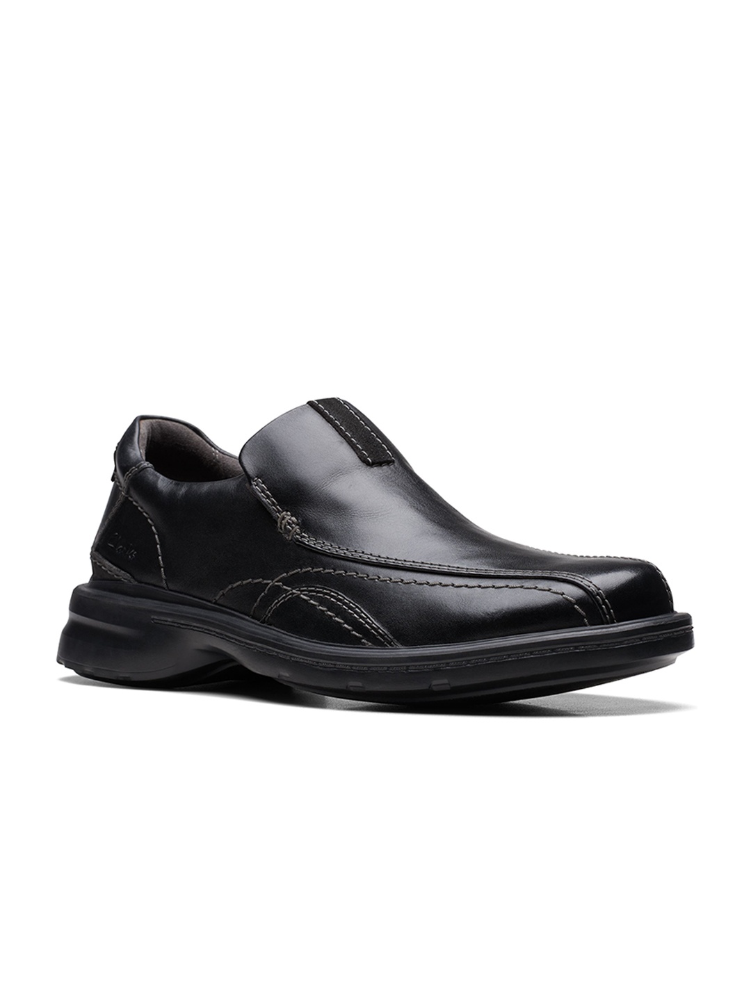 

Clarks Men Gessler Leather Comfort Insole Basics Loafers, Black