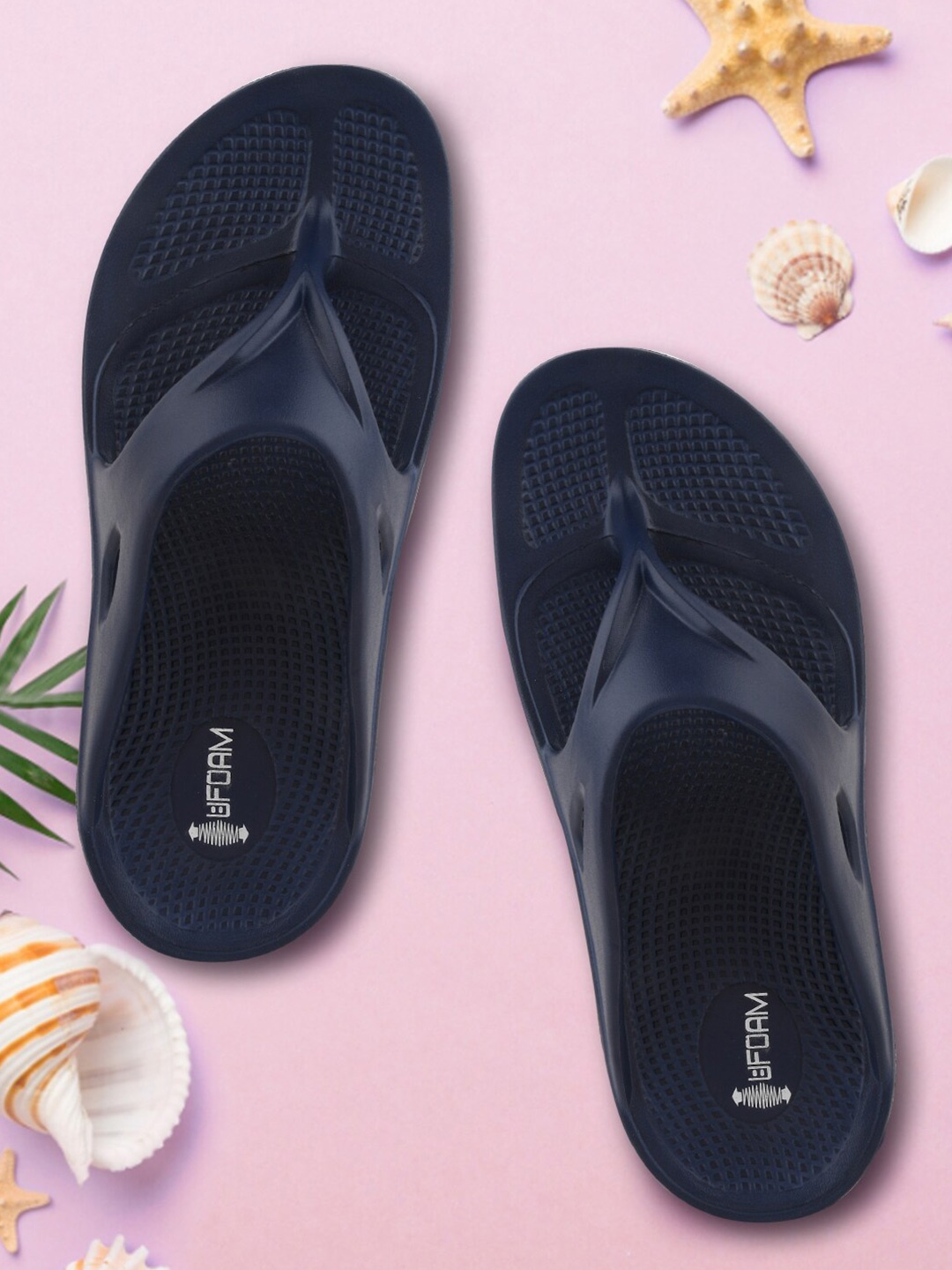 

BEONZA Men Lightweight Thong Flip-Flops, Blue