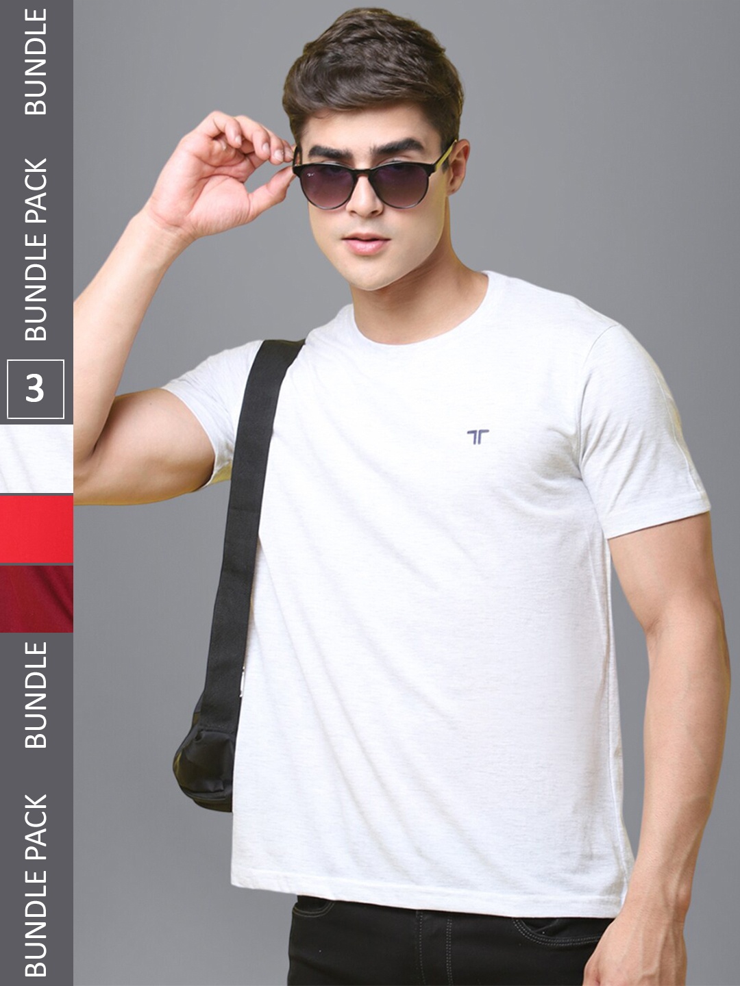 

1 Stop Fashion Pack Of 3 Round Neck Cotton T-shirt, White