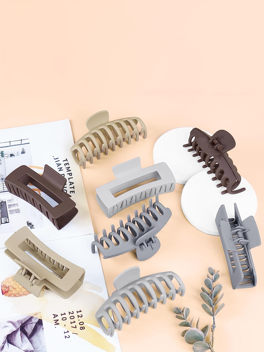 

CHANDERKASH Set of 6 Claw Clips, Multi