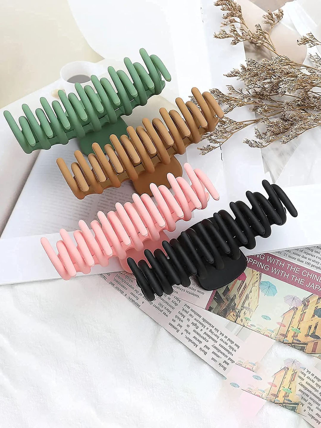 

CHANDERKASH Set of 4 Claw Clips, Multi