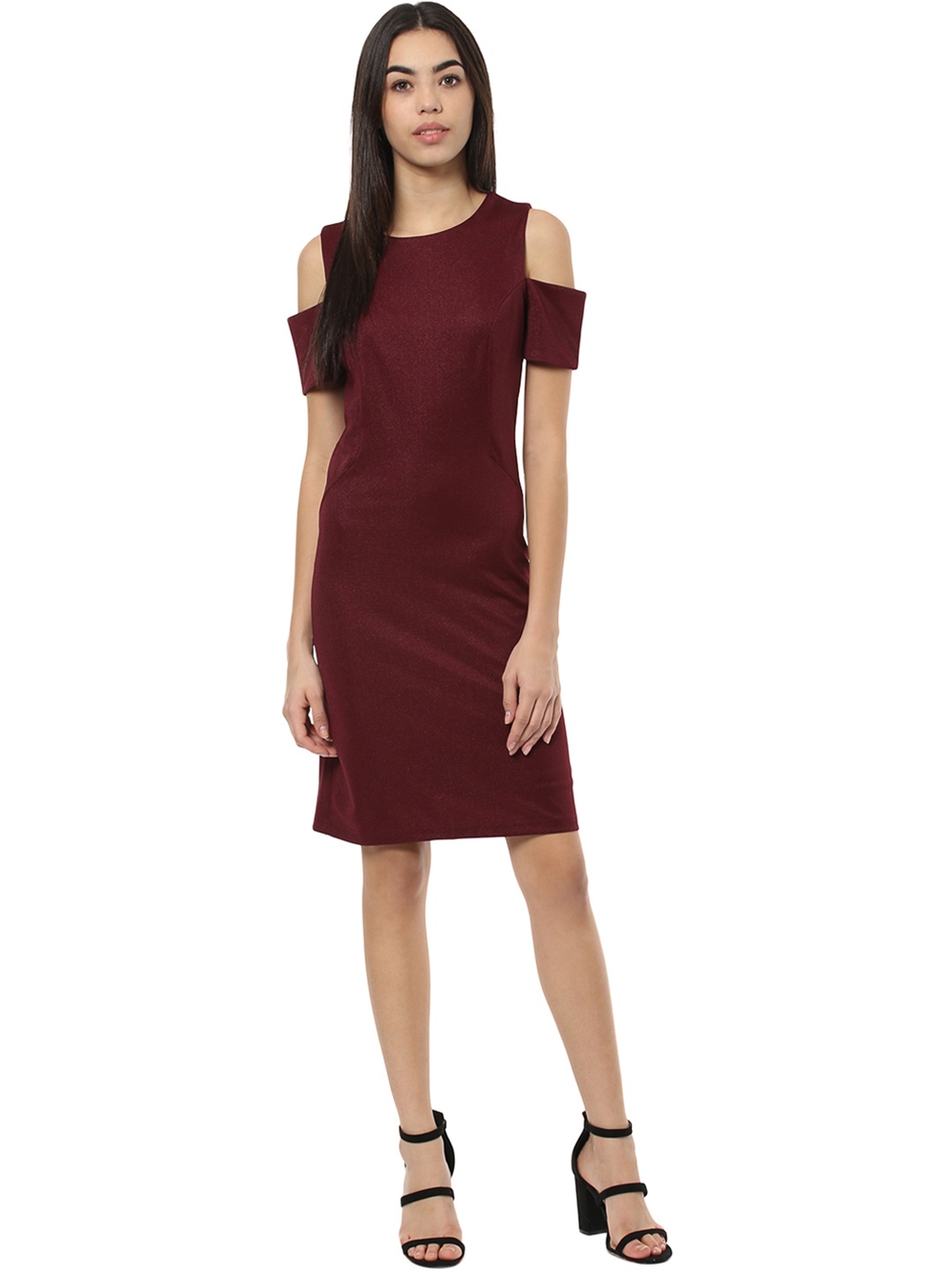 

Harpa Women Maroon Solid Sheath Dress