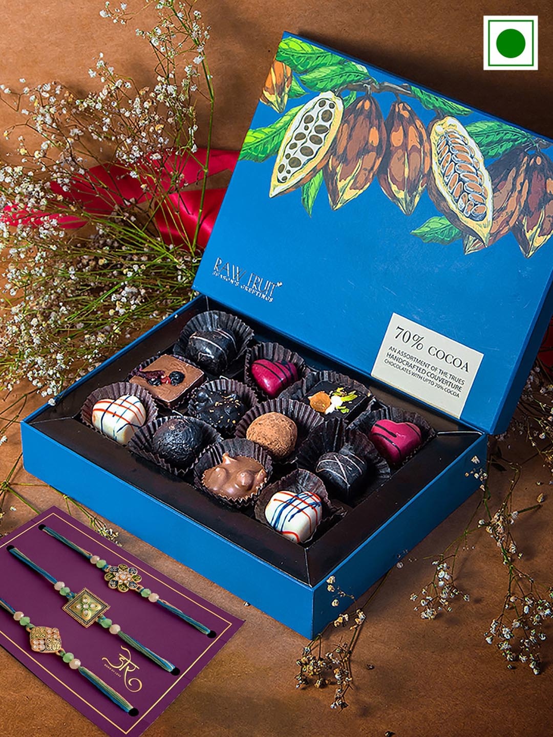 

RawFruit Set of 12 Coverture Chocolate Pack, Gold