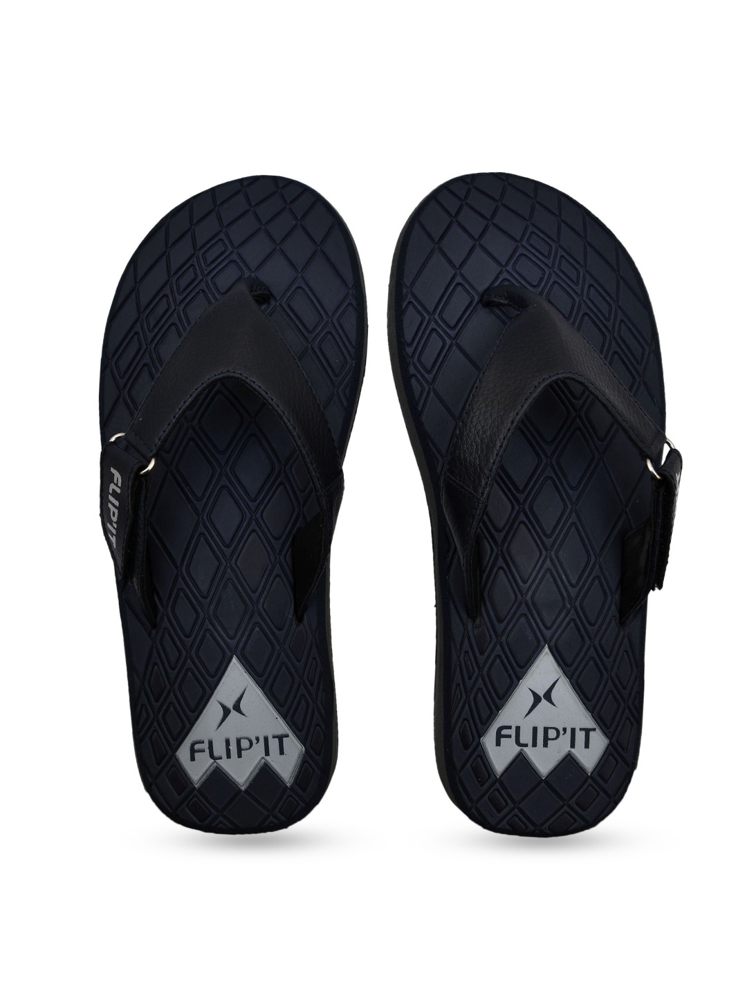 

CASSIEY Men Navy Blue Rubber Thong Flip-Flops
