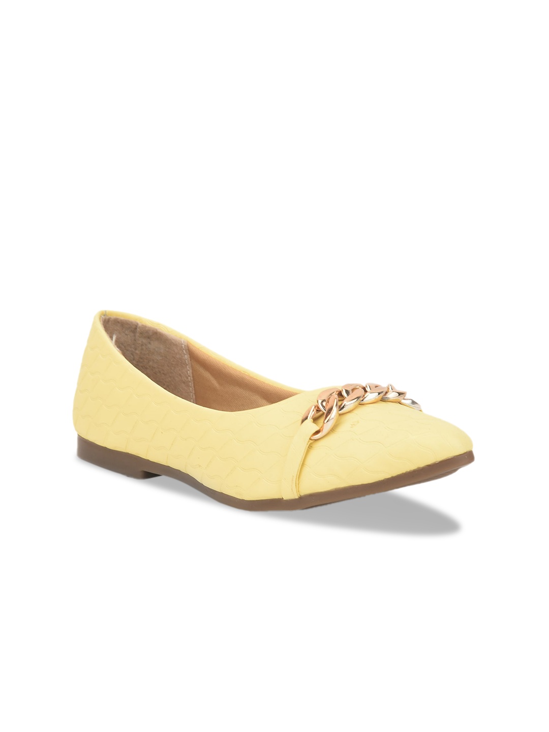

MEHNAM Embellished Slip-On Ballerinas, Yellow