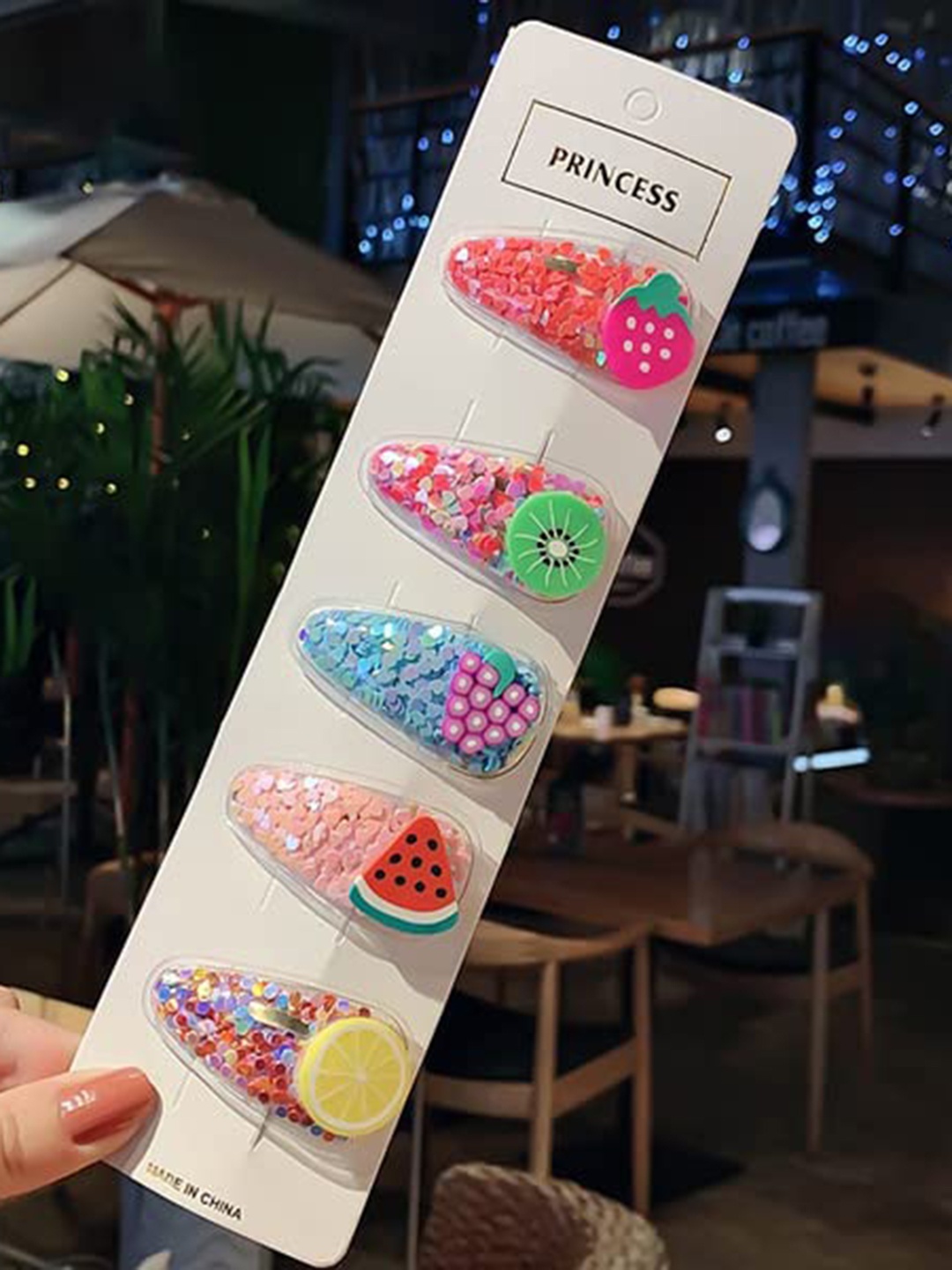 

LYTIX Set of 5 Tic Tac Hair Clips, Assorted