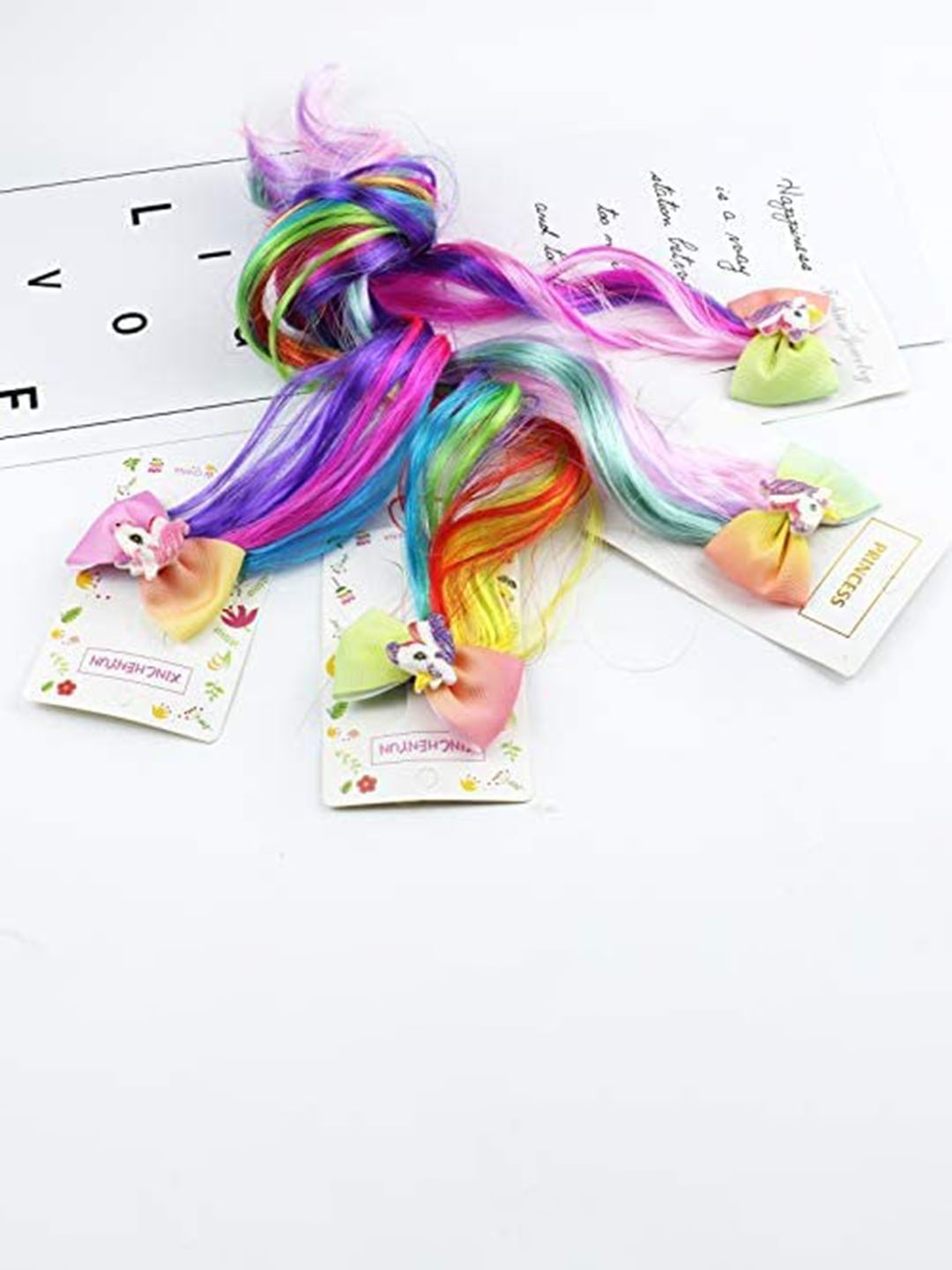 

LYTIX Girls 2 Pcs Unicorn Plastic Hair Band with Extension Clips - Assorted
