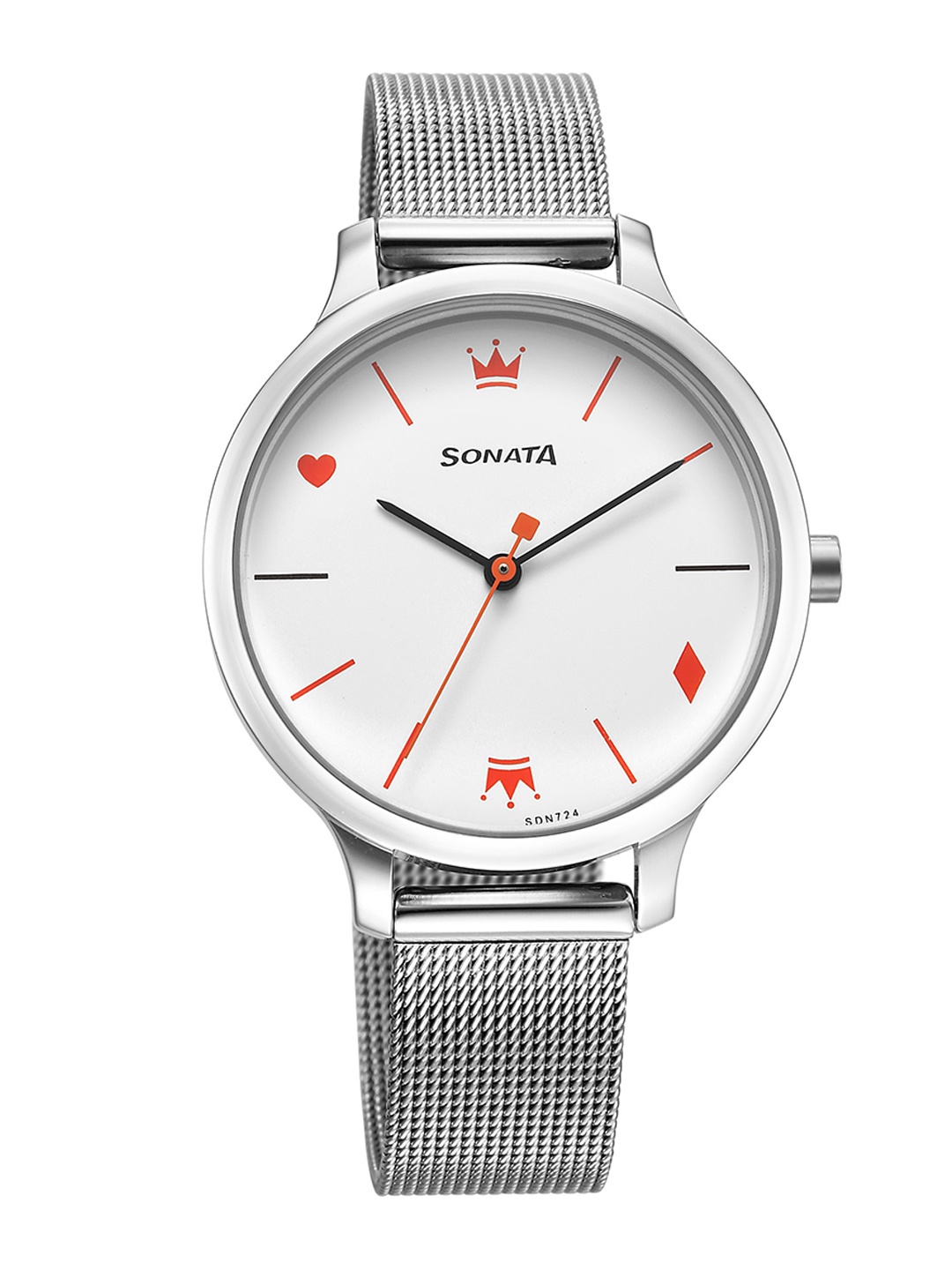 

Sonata Women Printed Dial & Bracelet Style Straps Analogue Watch 87050SM01, White