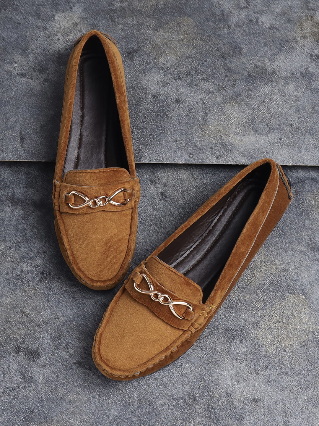

V-WALK Women Buckled Driving Shoes, Tan