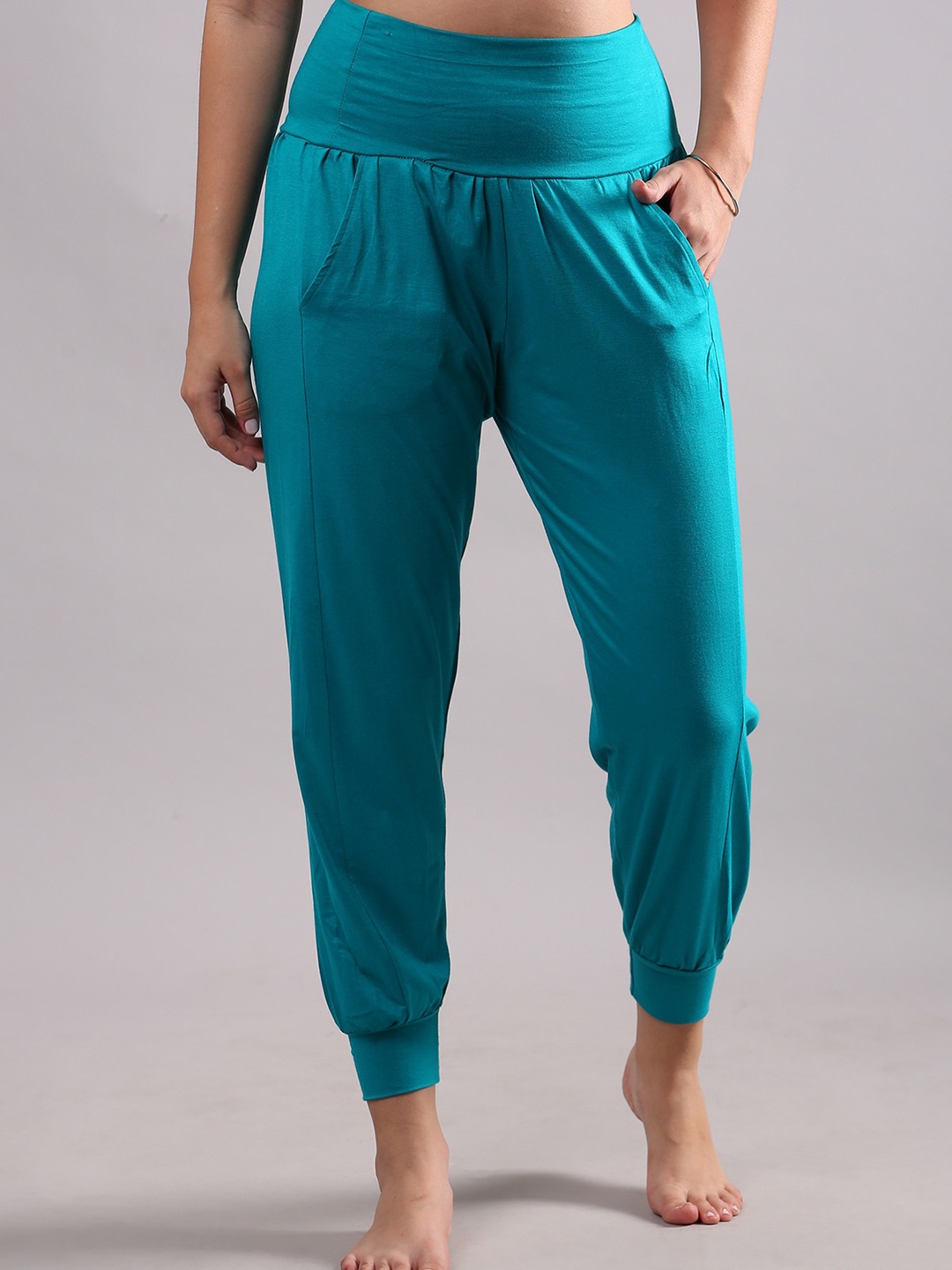 

The Dance Bible Women High-Rise Harem Pants, Blue