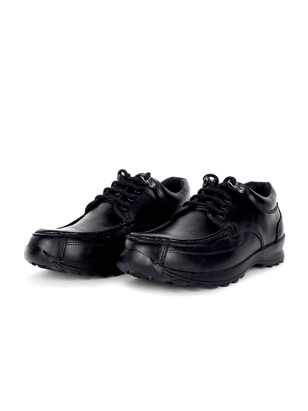 

Leo's Fitness Shoes Men Leather Lightweight Derbys, Black