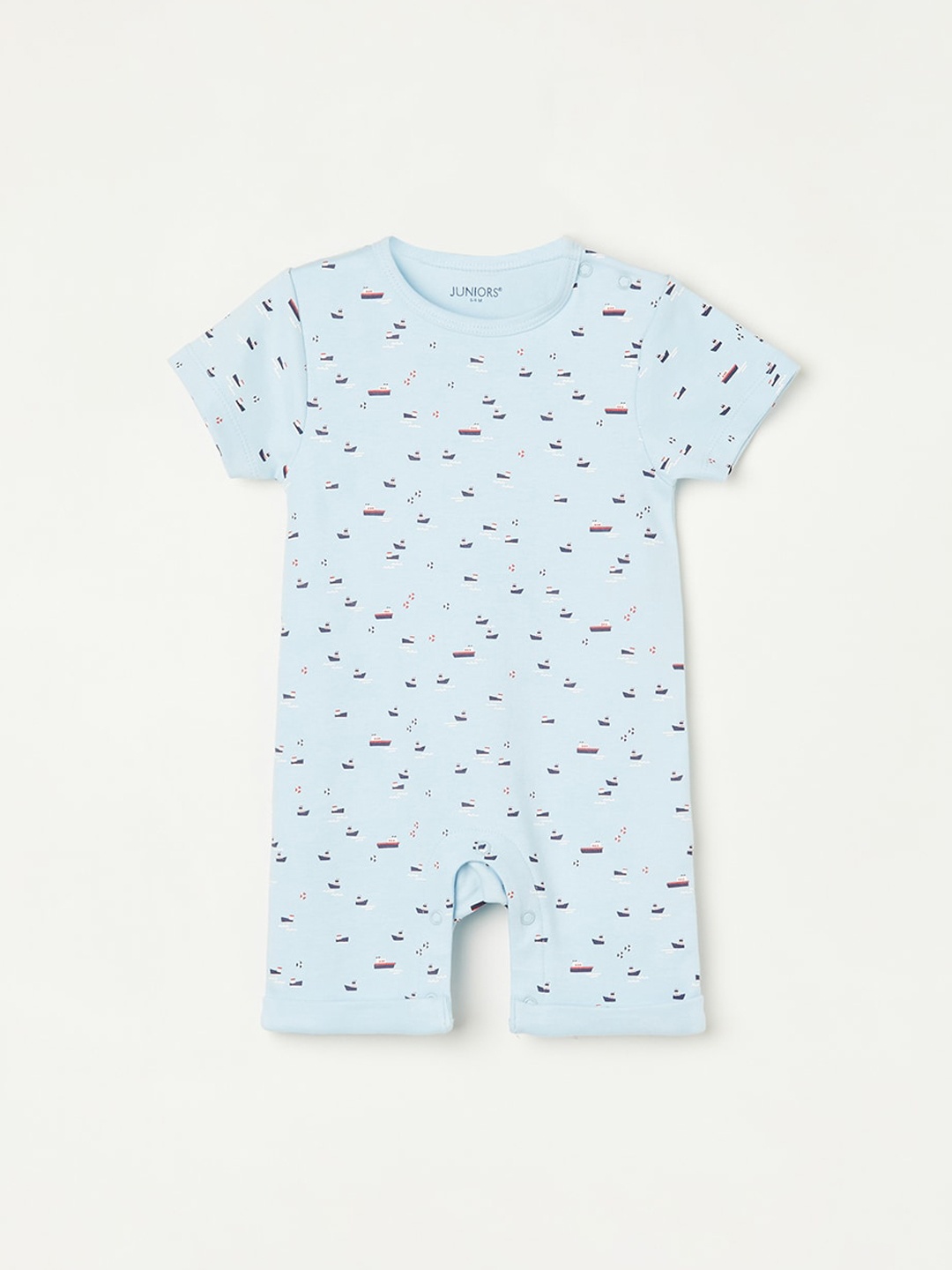 

Juniors by Lifestyle Infant Boys Printed Pure Cotton Rompers, Blue