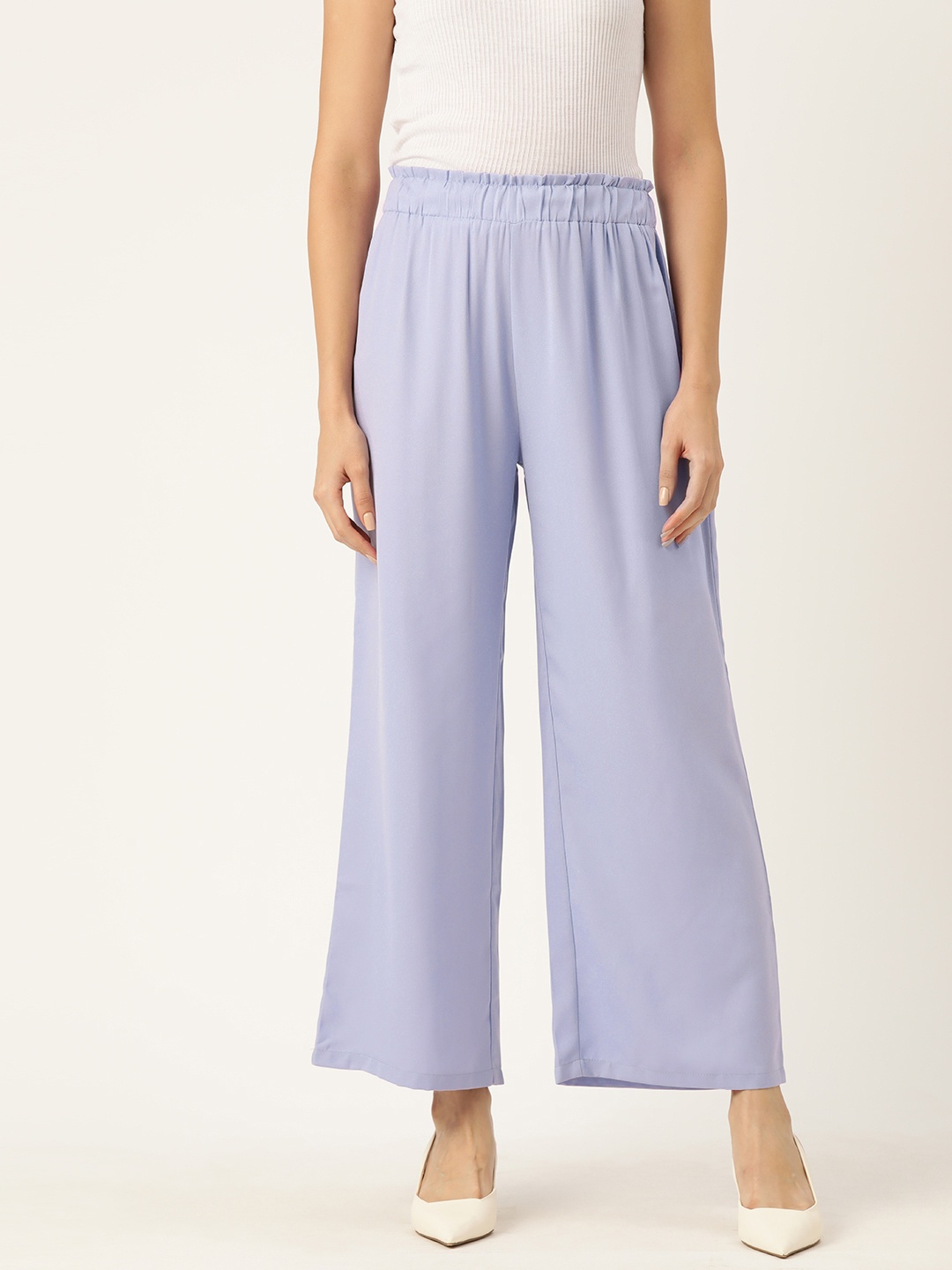 

Rue Collection Relaxed Loose Fit High-Rise Parallel Trousers, Lavender