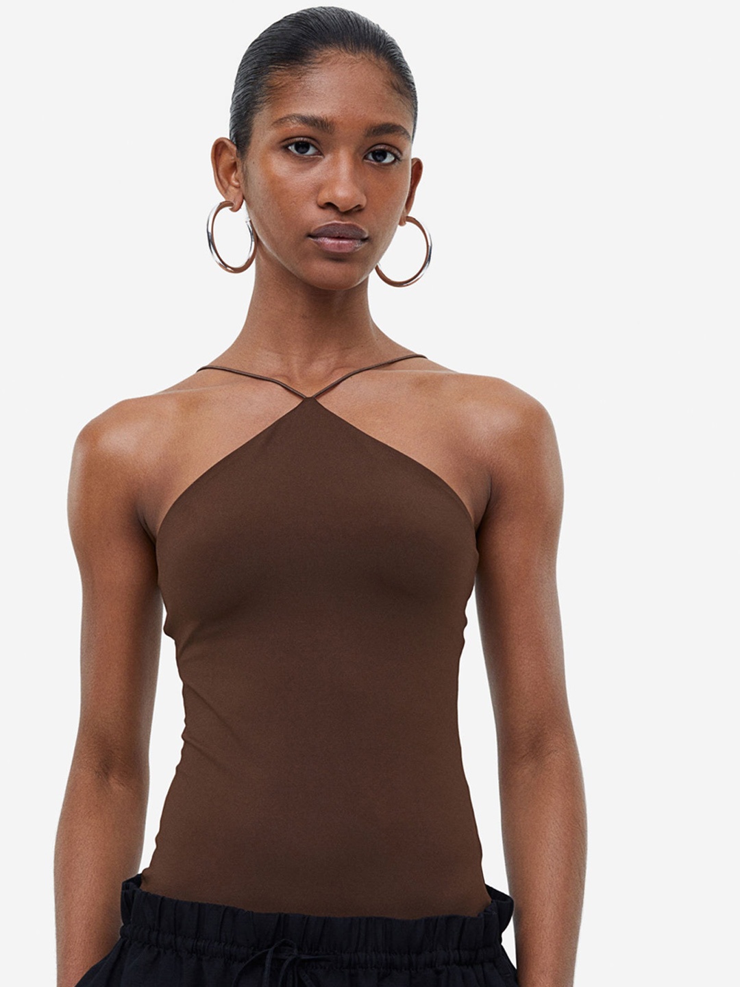

H&M Jersey Thong Body, Brown