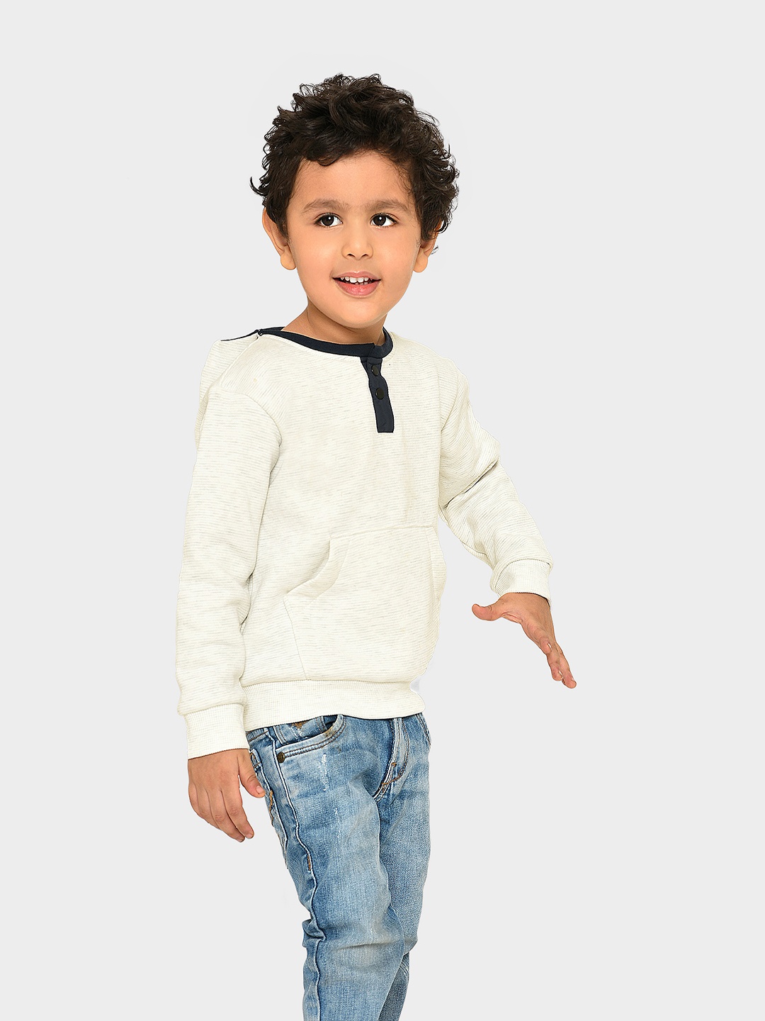 

MiArcus Unisex Kids Cotton Hooded Sweatshirt, Grey