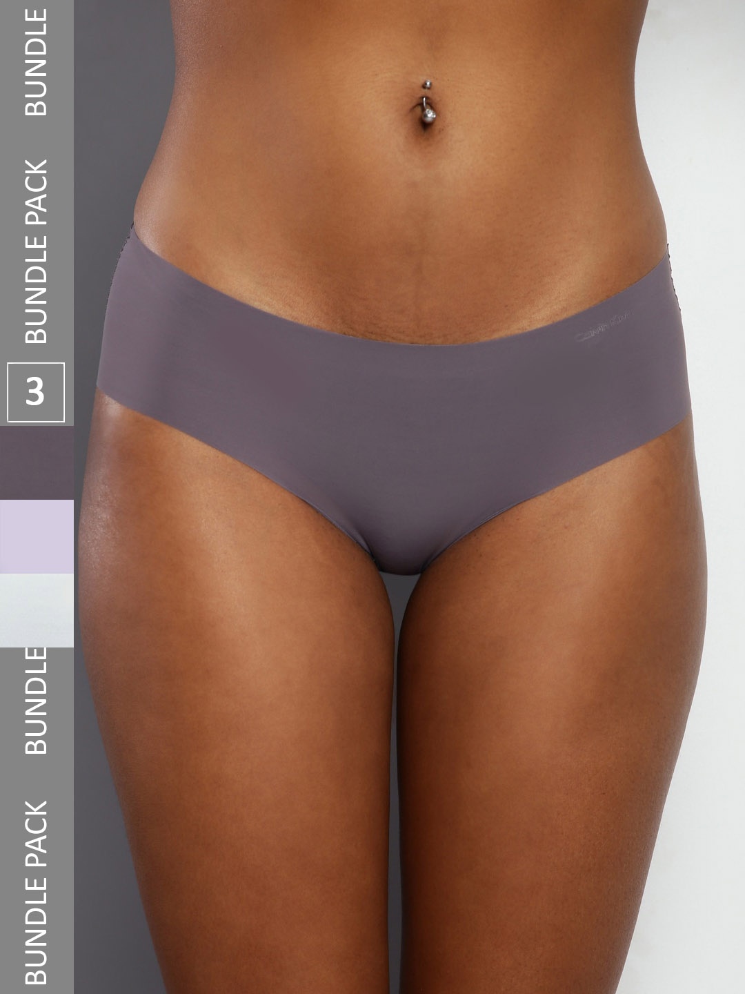 

Calvin Klein Underwear Pack Of 3 Mid-Rise Bikini Briefs, Purple