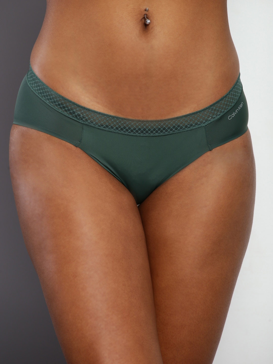 

Calvin Klein Underwear Mid-Rise Bikini briefs, Green