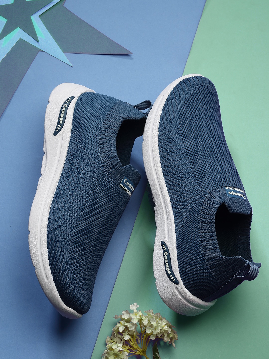 

Champs Women Textured Lightweight Slip-On Sneakers, Teal