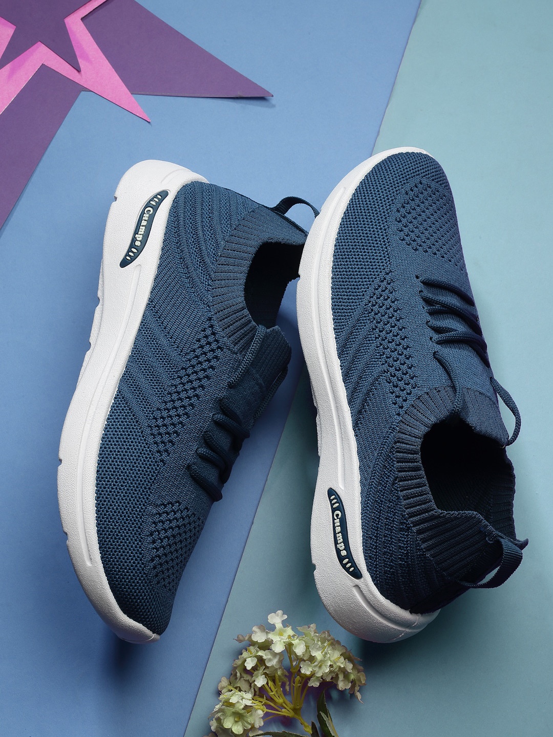

Champs Women Textured Lightweight Sneakers, Teal