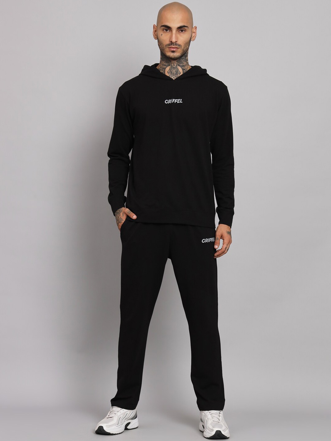 

GRIFFEL Hooded Cotton Tracksuit, Black