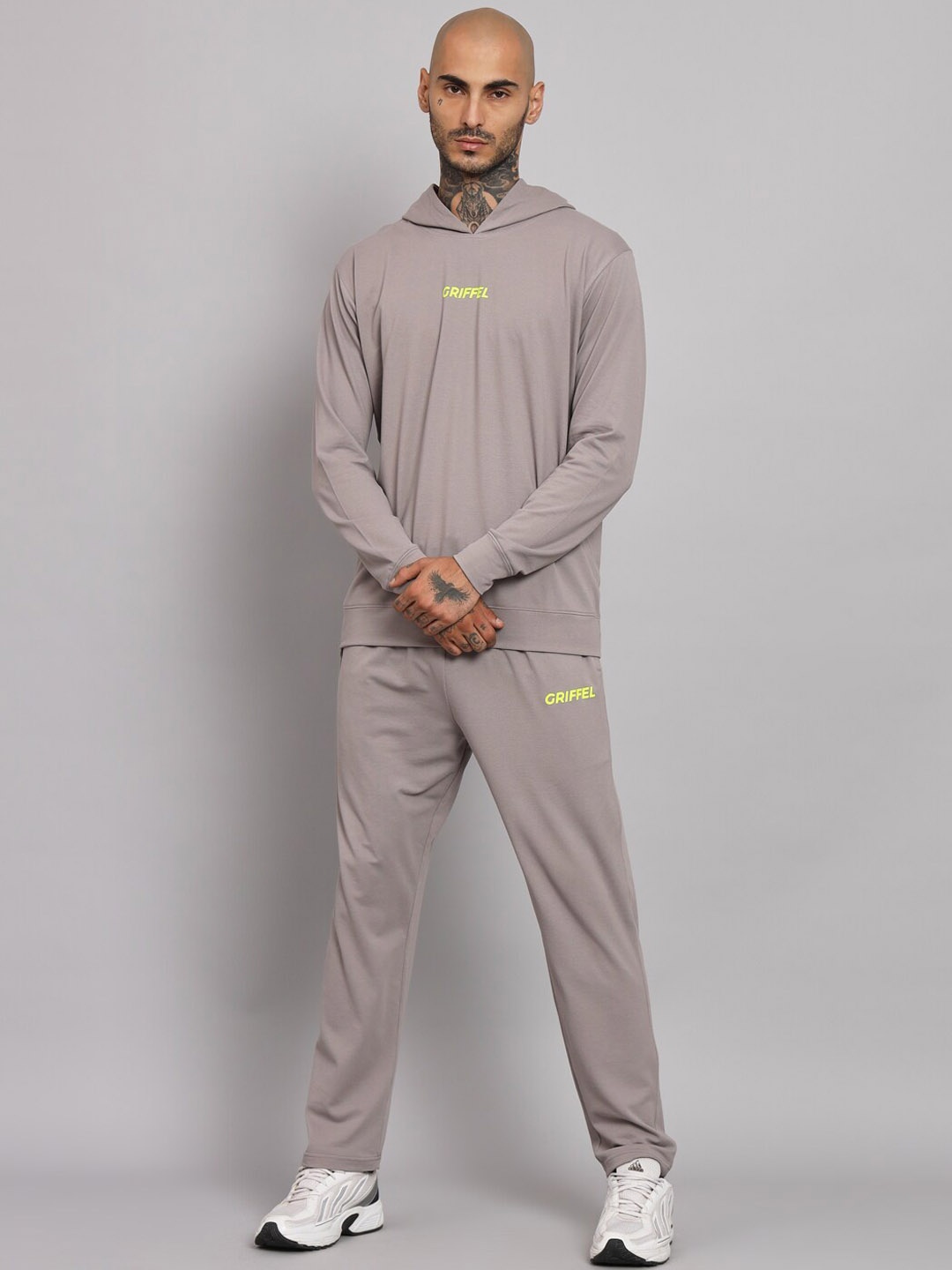 

GRIFFEL Hooded Cotton Tracksuit, Grey