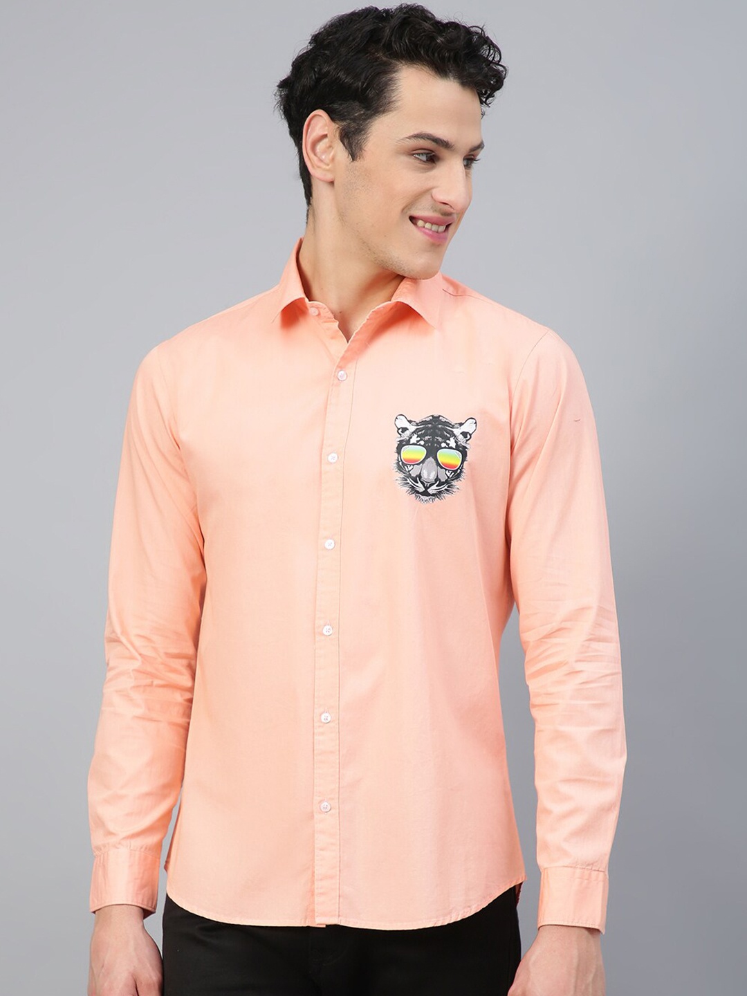 

FTX Standard Pure Cotton Casual Shirt, Peach