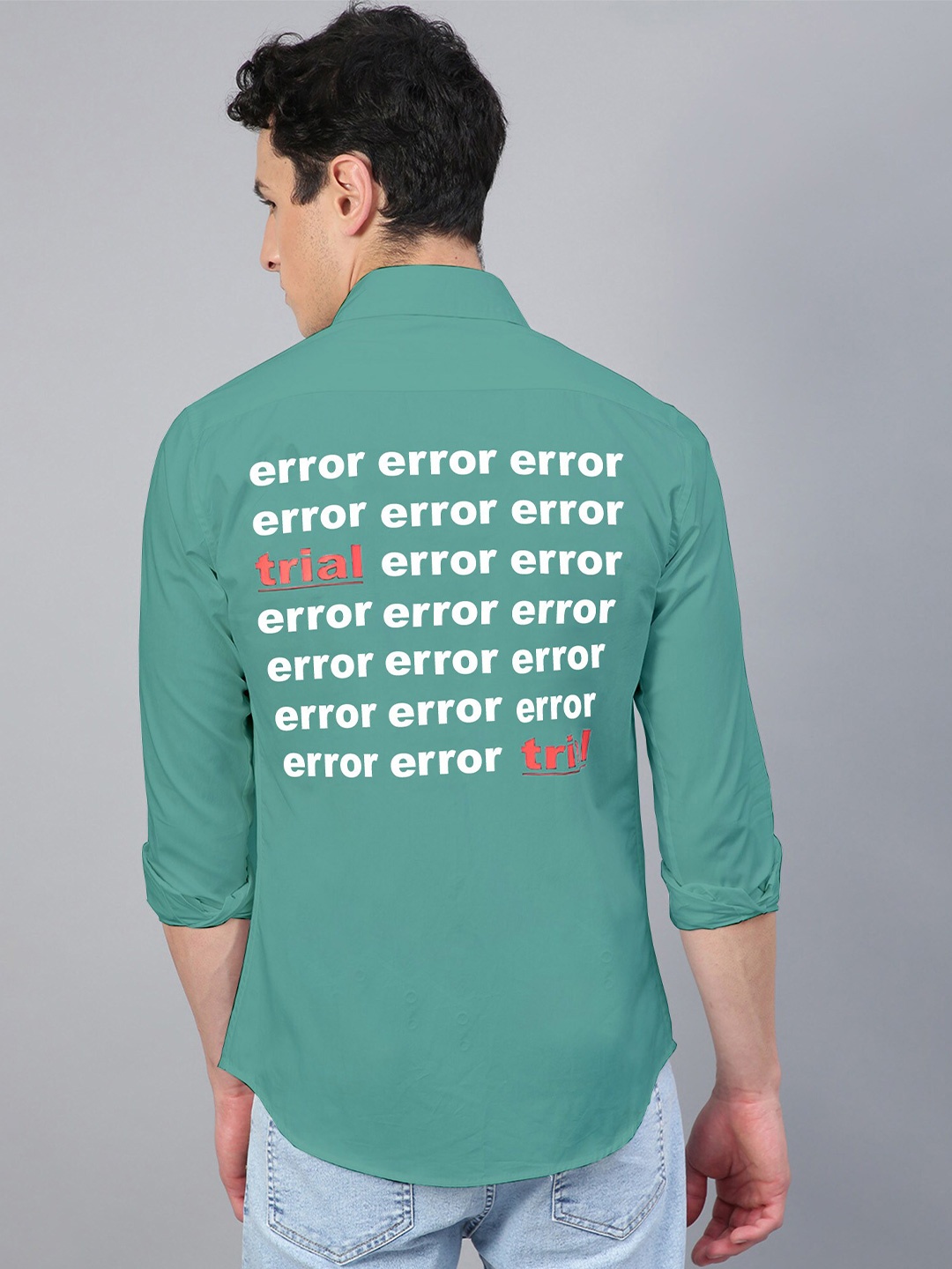 

FTX Typography Printed Pure Cotton Casual Shirt, Sea green