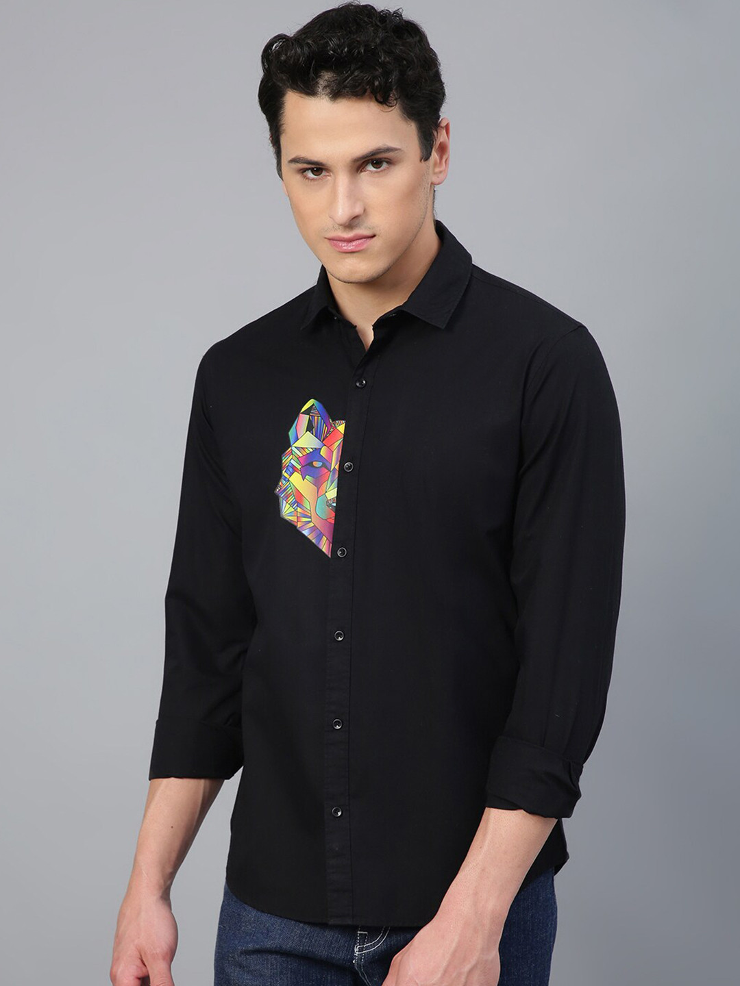 

FTX Standard Pure Cotton Casual Shirt, Black