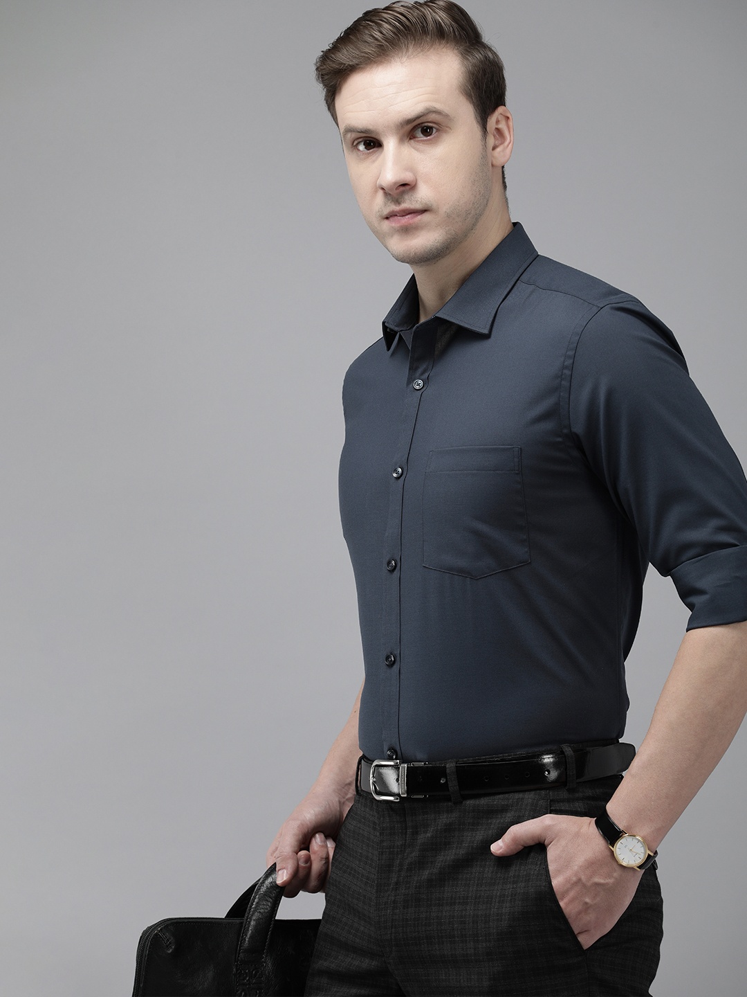 

Park Avenue Slim Fit Formal Shirt, Blue