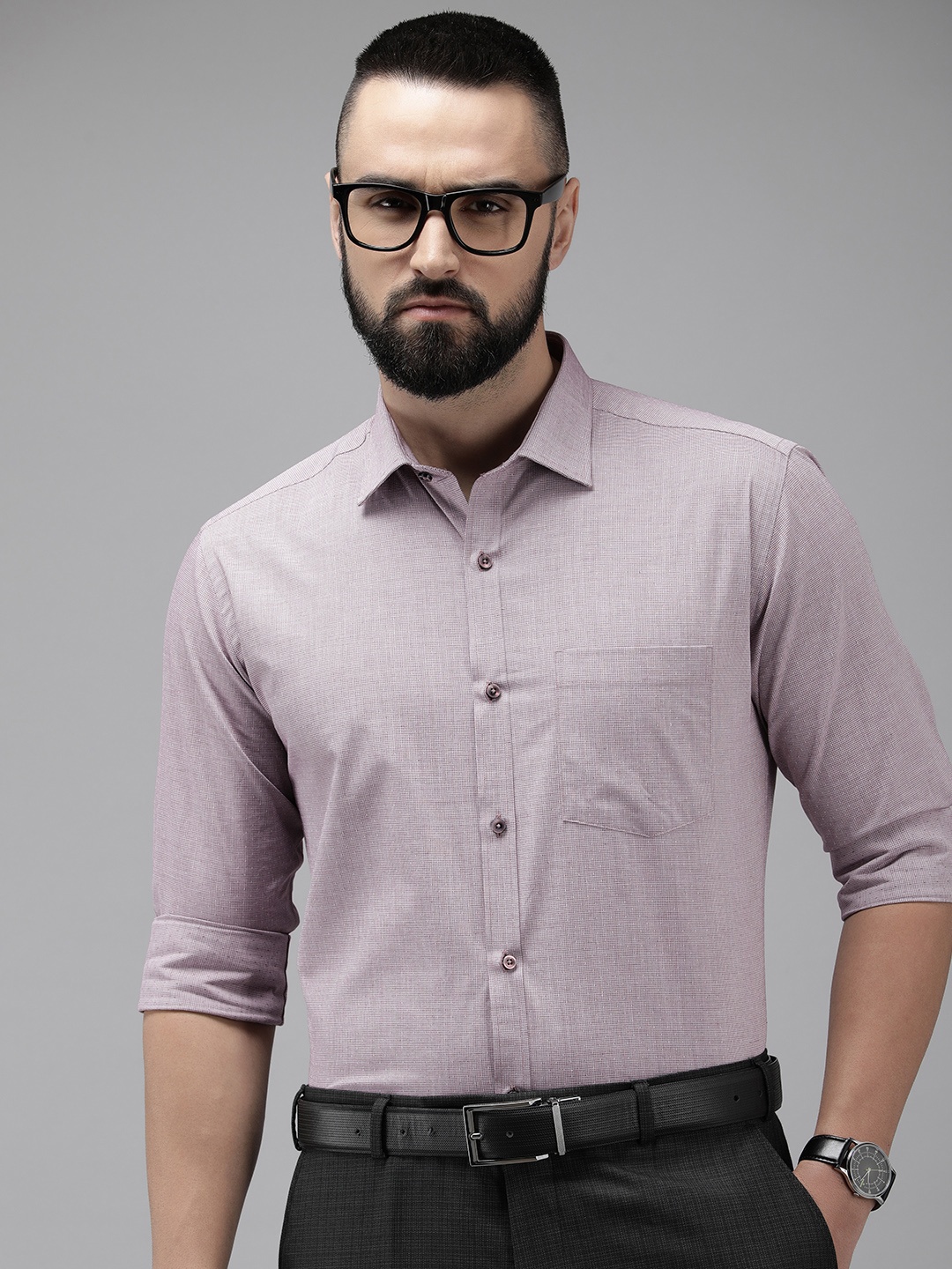 

Park Avenue Slim Fit Opaque Formal Shirt, Mauve
