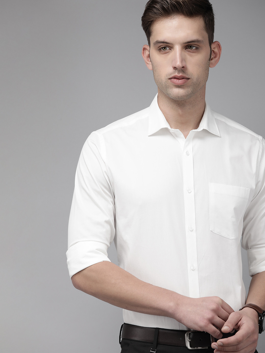 

Park Avenue Slim Fit Pure Cotton Formal Shirt, White