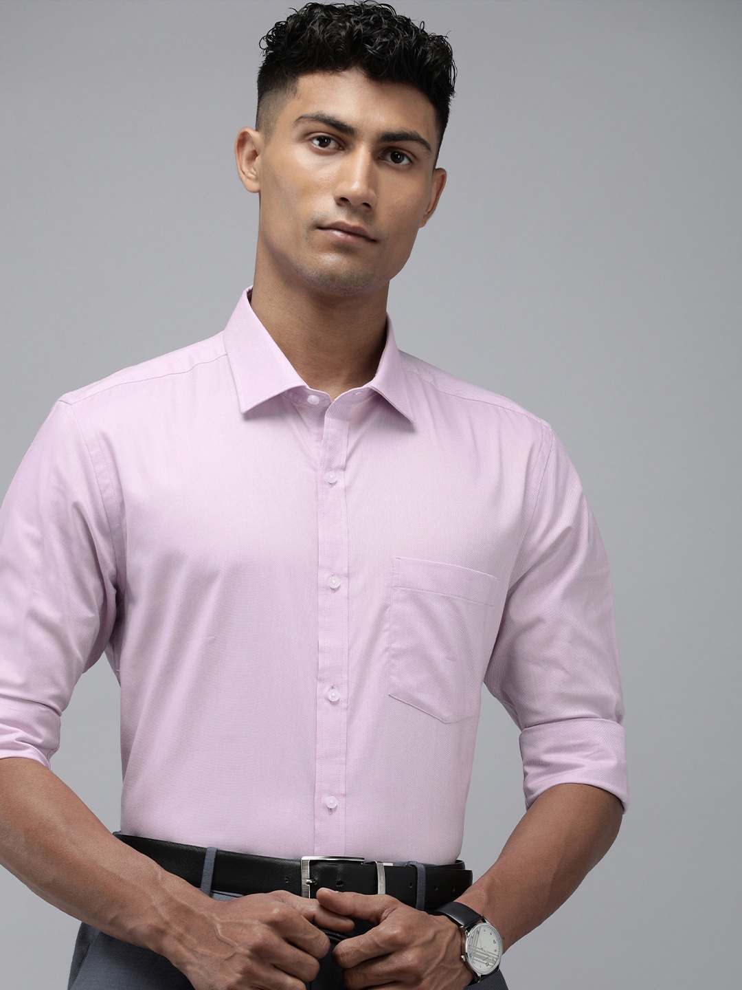 

Park Avenue Slim Fit Pure Cotton Formal Shirt, Lavender