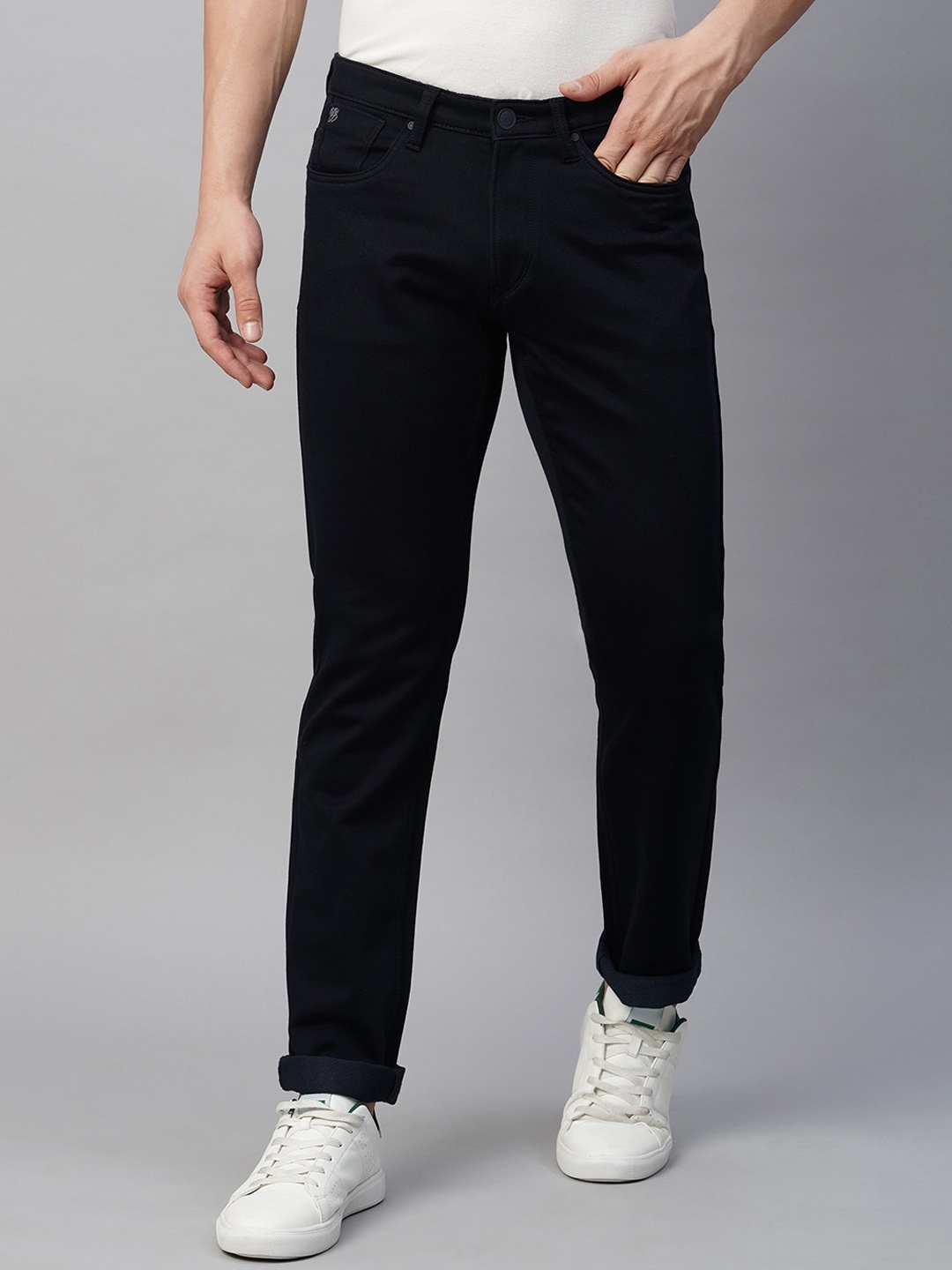 

Blue Buddha Men Navy Blue Slim Fit Chinos Trousers
