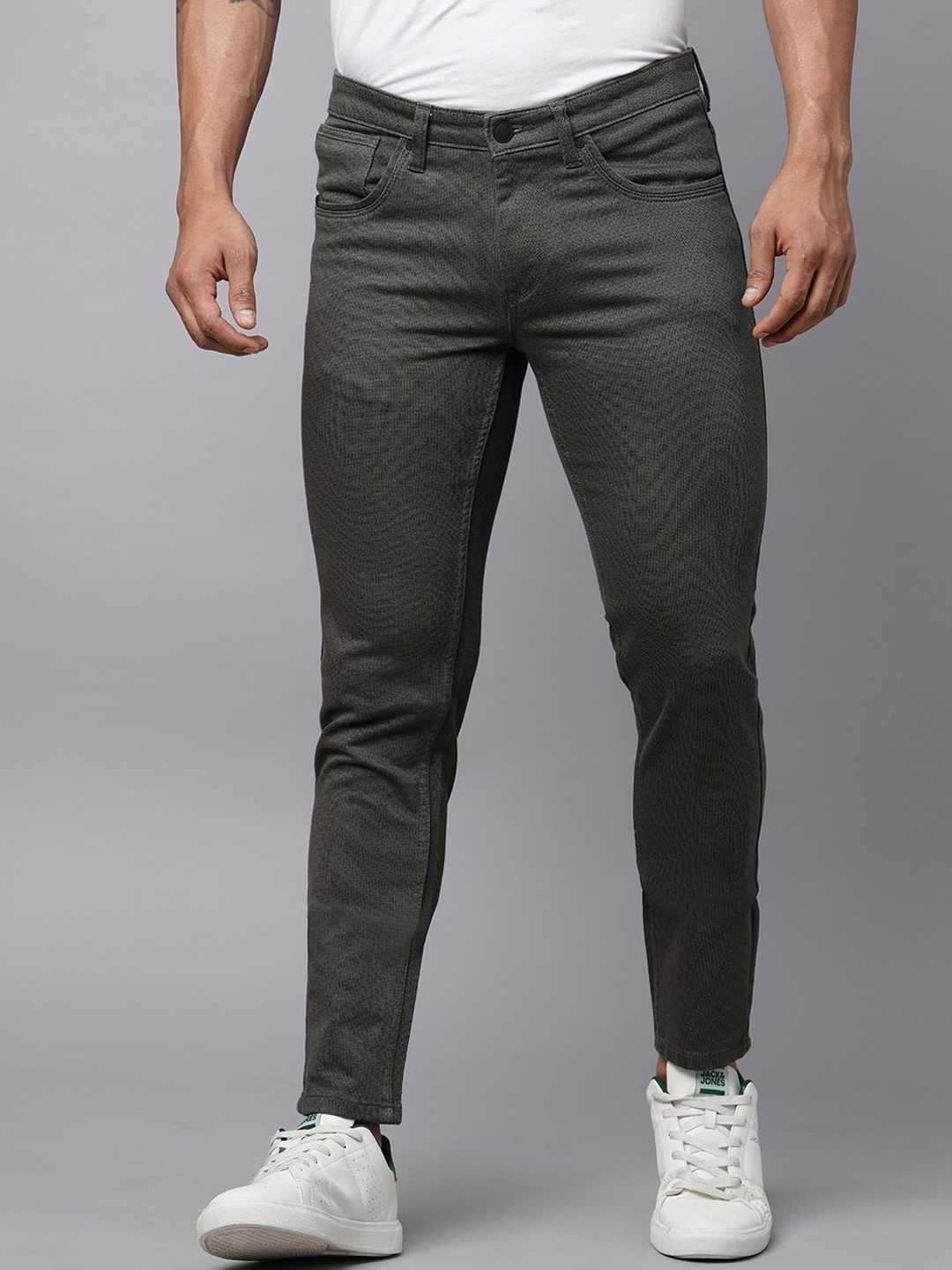 

Blue Buddha Men Comfort Slim Fit Cotton Trousers, Olive