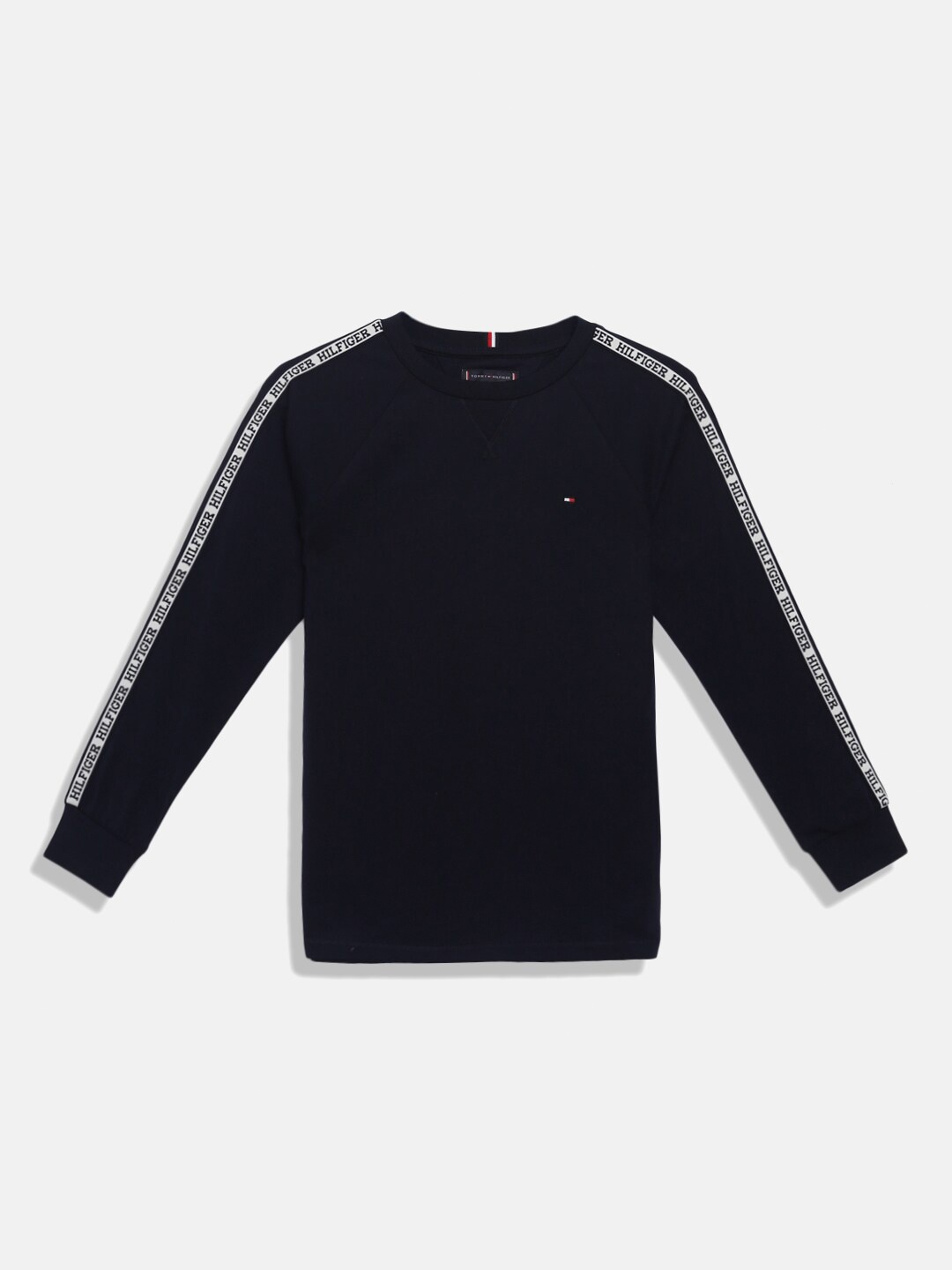 

Tommy Hilfiger Boys Round Neck Long Sleeves Pure Cotton T-shirt, Navy blue