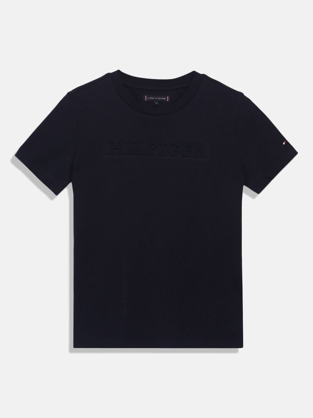 

Tommy Hilfiger Boys Round Neck Short Sleeves Pure Cotton T-shirt, Navy blue