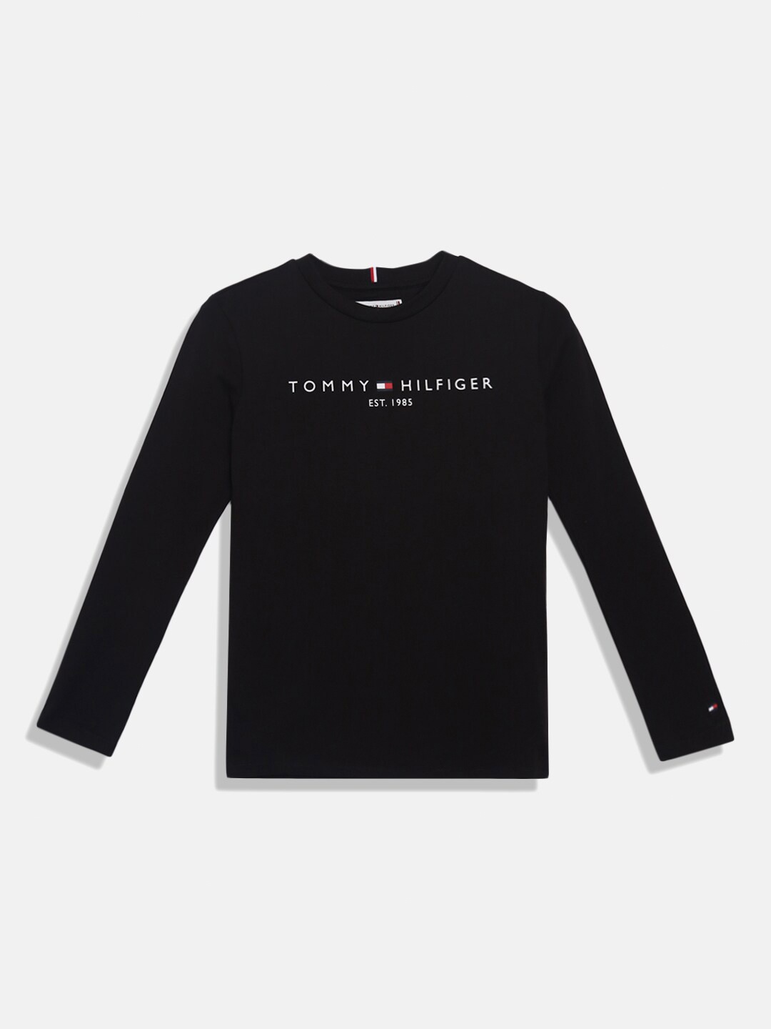 

Tommy Hilfiger Boys Typography Printed Pure Cotton T-shirt, Black
