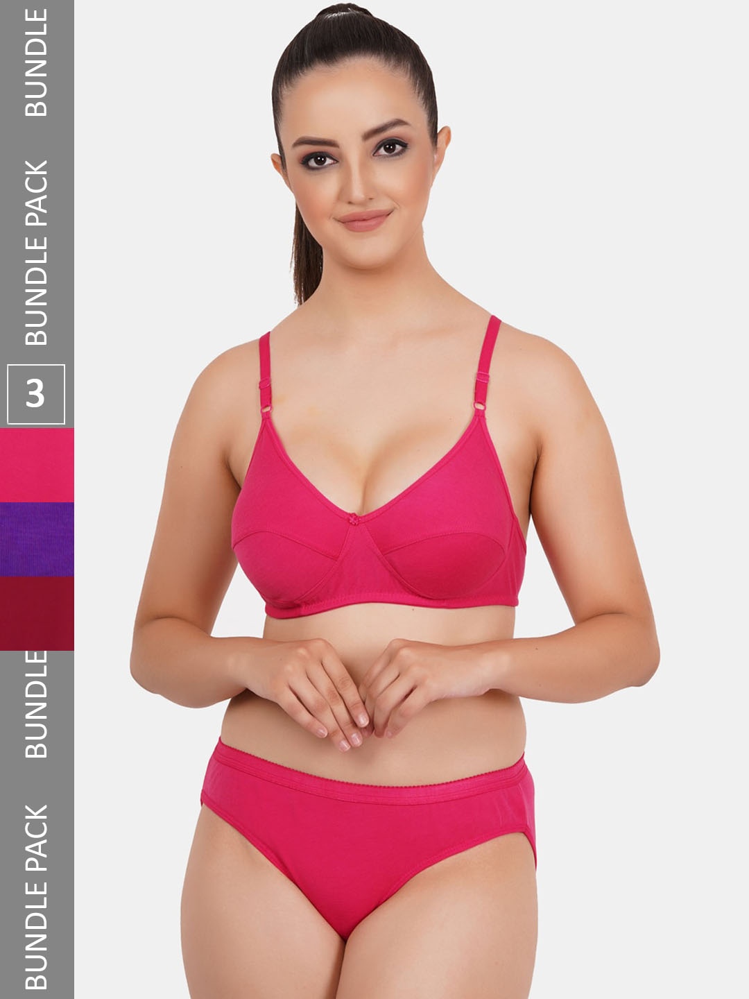 

Fleurt Pack Of 3 Assorted Lingerie Set
