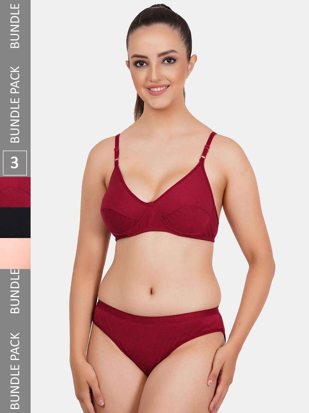 

Fleurt Pack Of 3 Assorted Lingerie Set