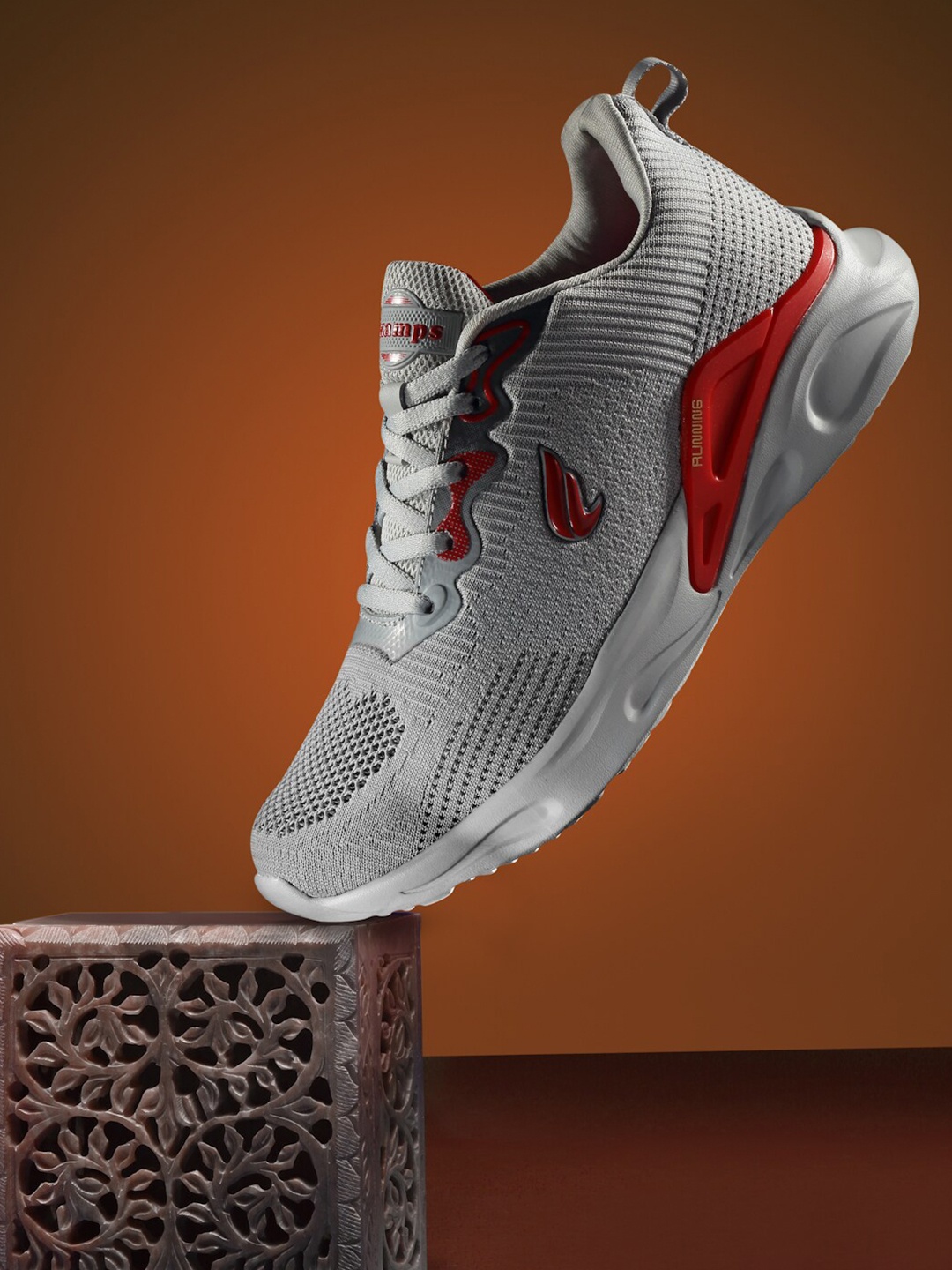 

Champs Men Mesh Running Non-Marking Sports Shoes, Grey