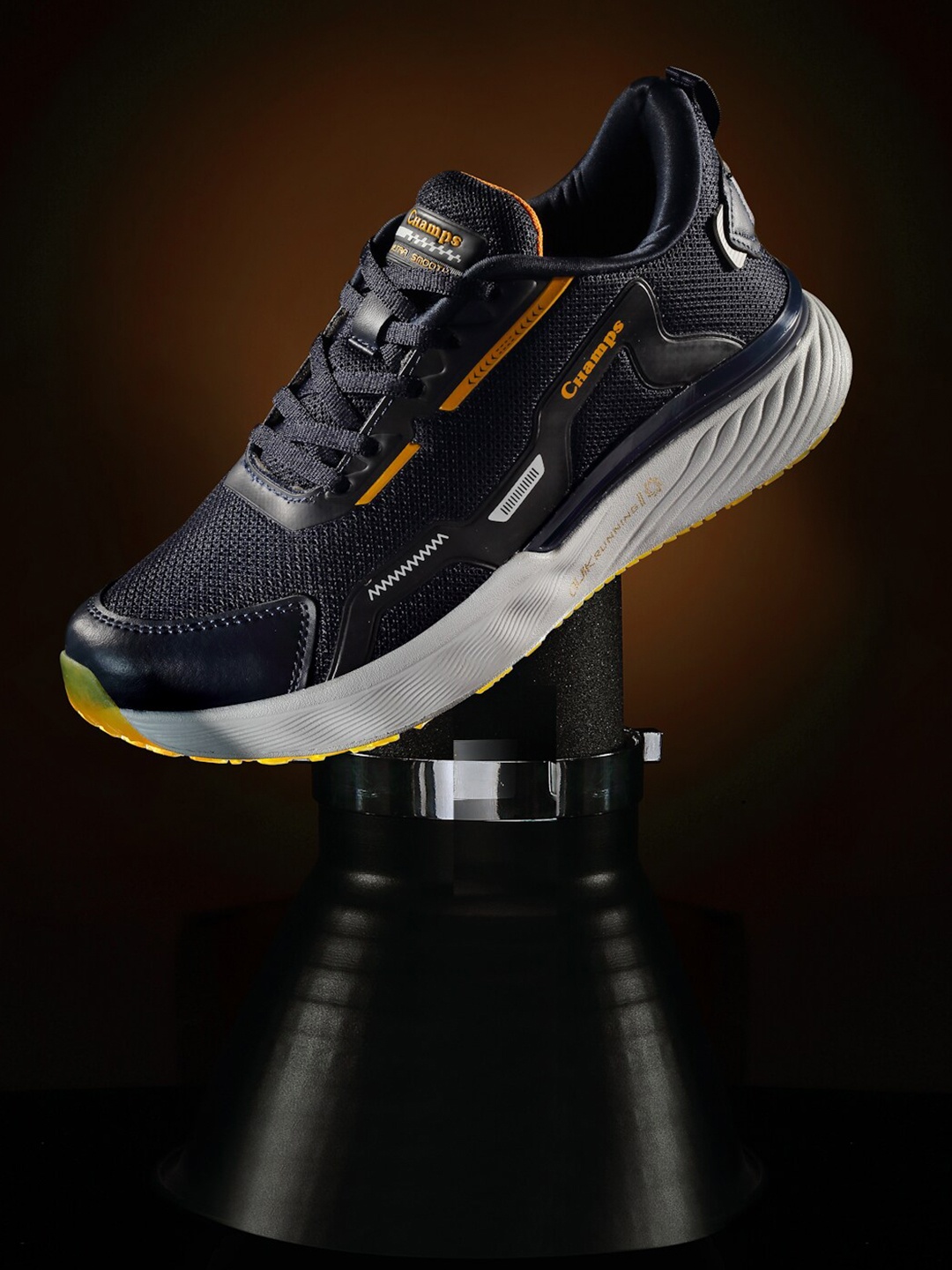 

Champs Men Mesh Running Sports Shoes, Navy blue
