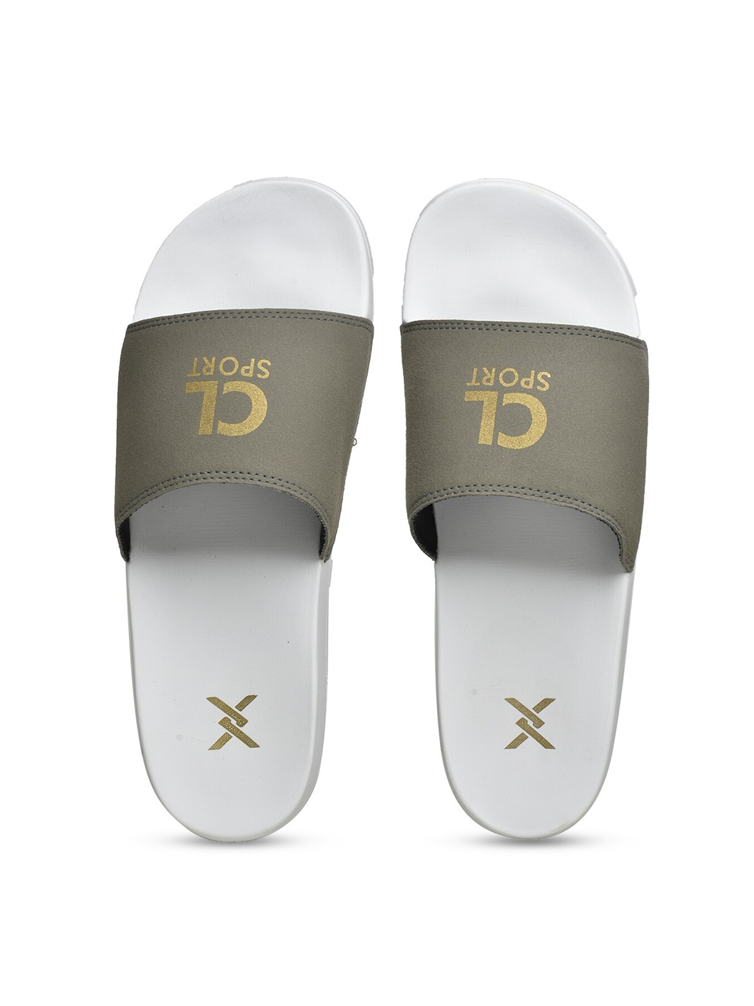 

Carlton London sports Men Brand Logo Printed Sliders, Grey