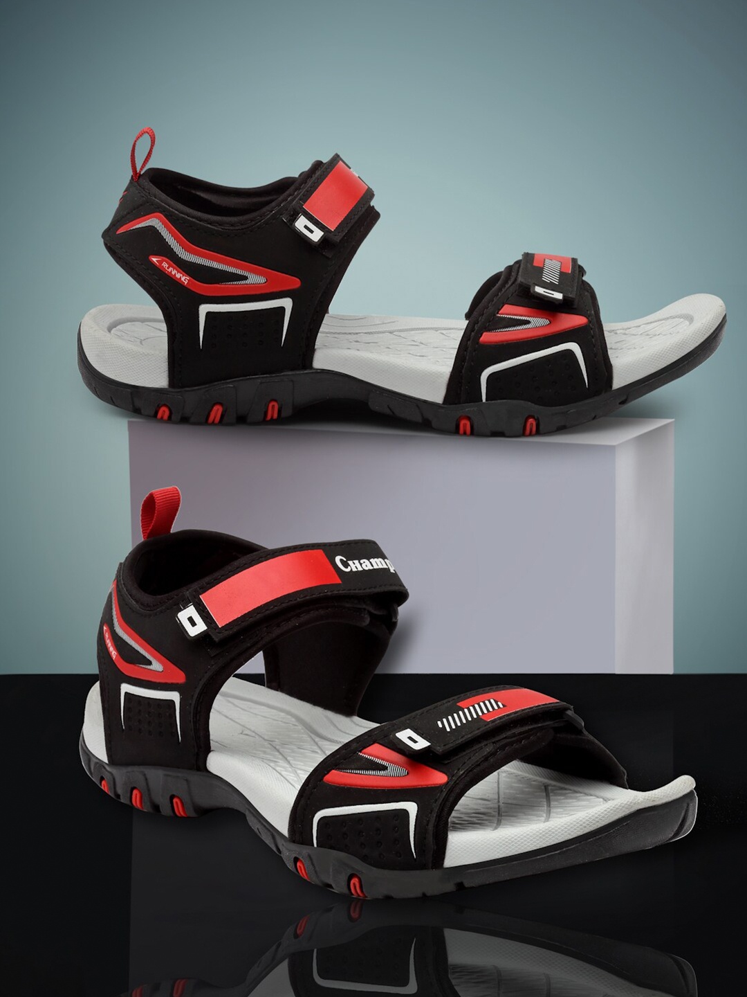 

Champs Men Sports Sandals, Black