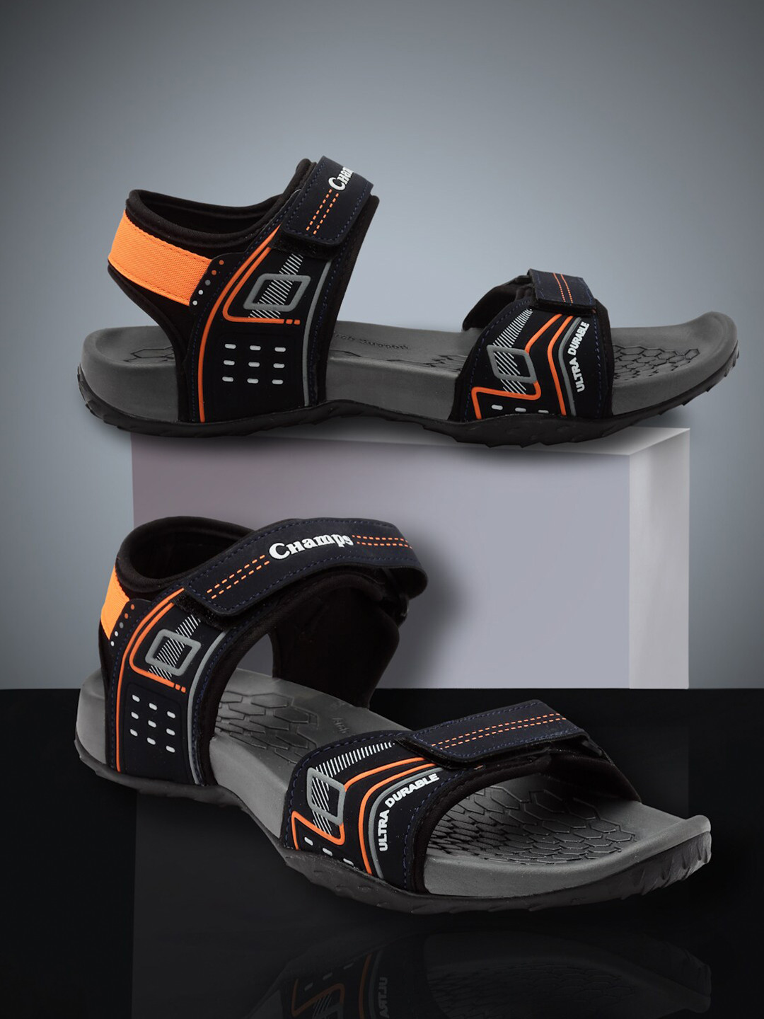 

Champs Men Velcro Comfort Sandals, Navy blue