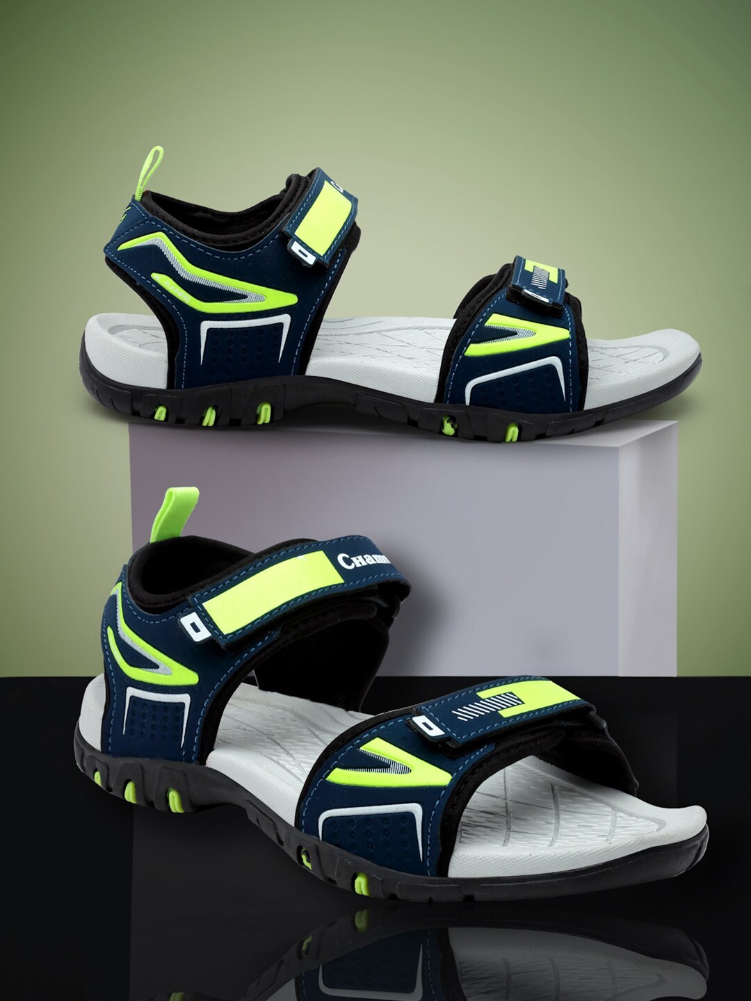 

Champs Men Velcro Sports Sandals, Blue