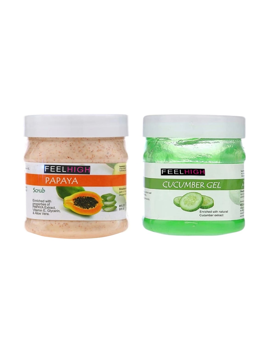 

FEELHIGH Papaya Scrub Enriched with Papaya Extract & Cucumber Gel 1000ml, Multi