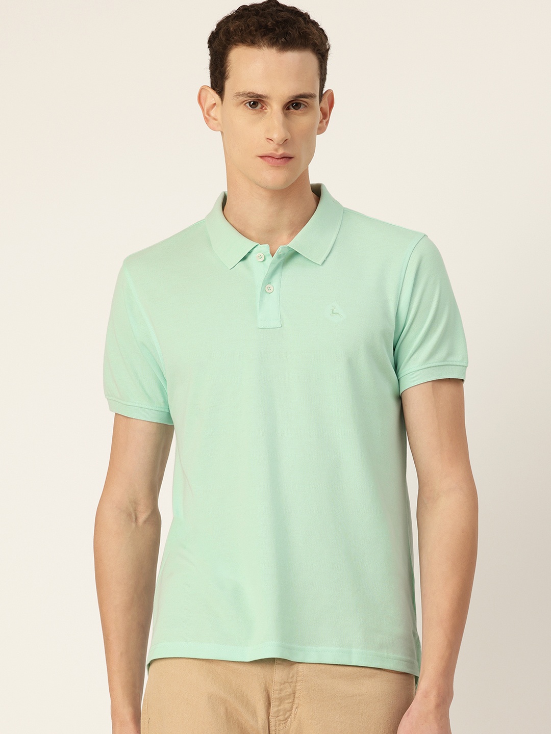 

Parx Men Polo Collar T-shirt, Green