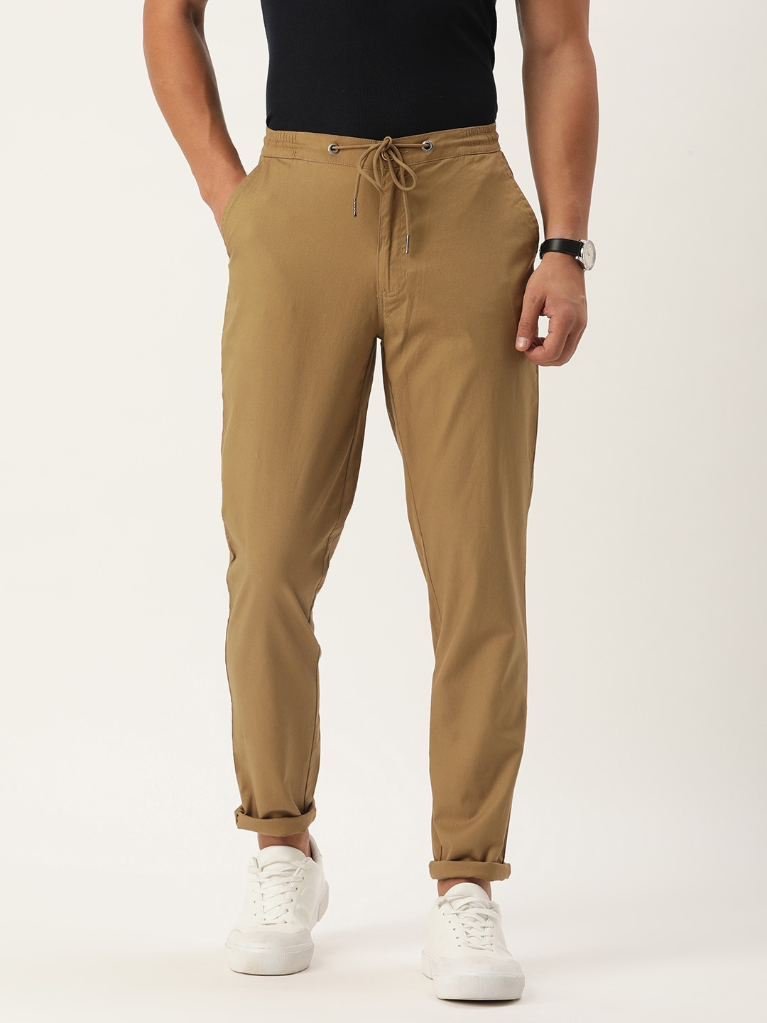 

Parx Men Casual Trousers, Khaki